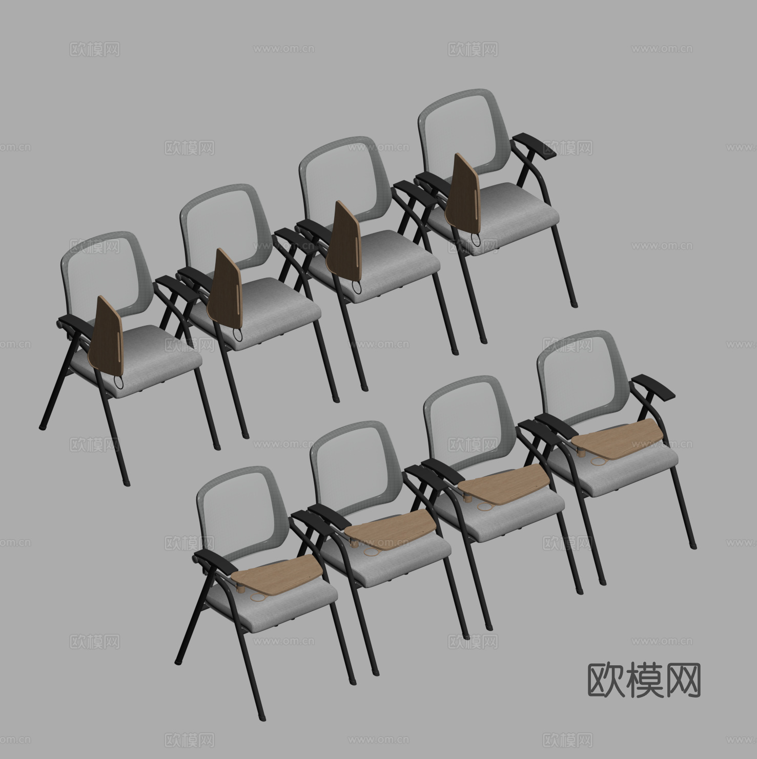 现代办公椅 休闲椅 培训椅su模型