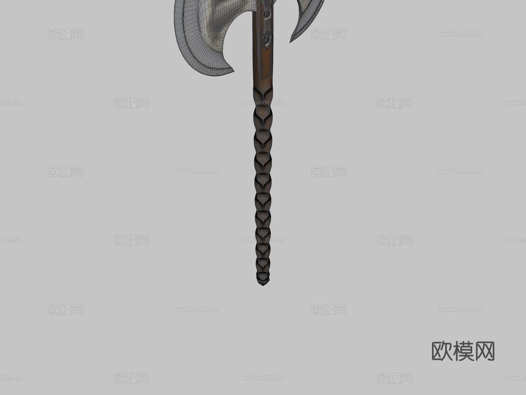 战斧2.03d模型下载（渲染图2）