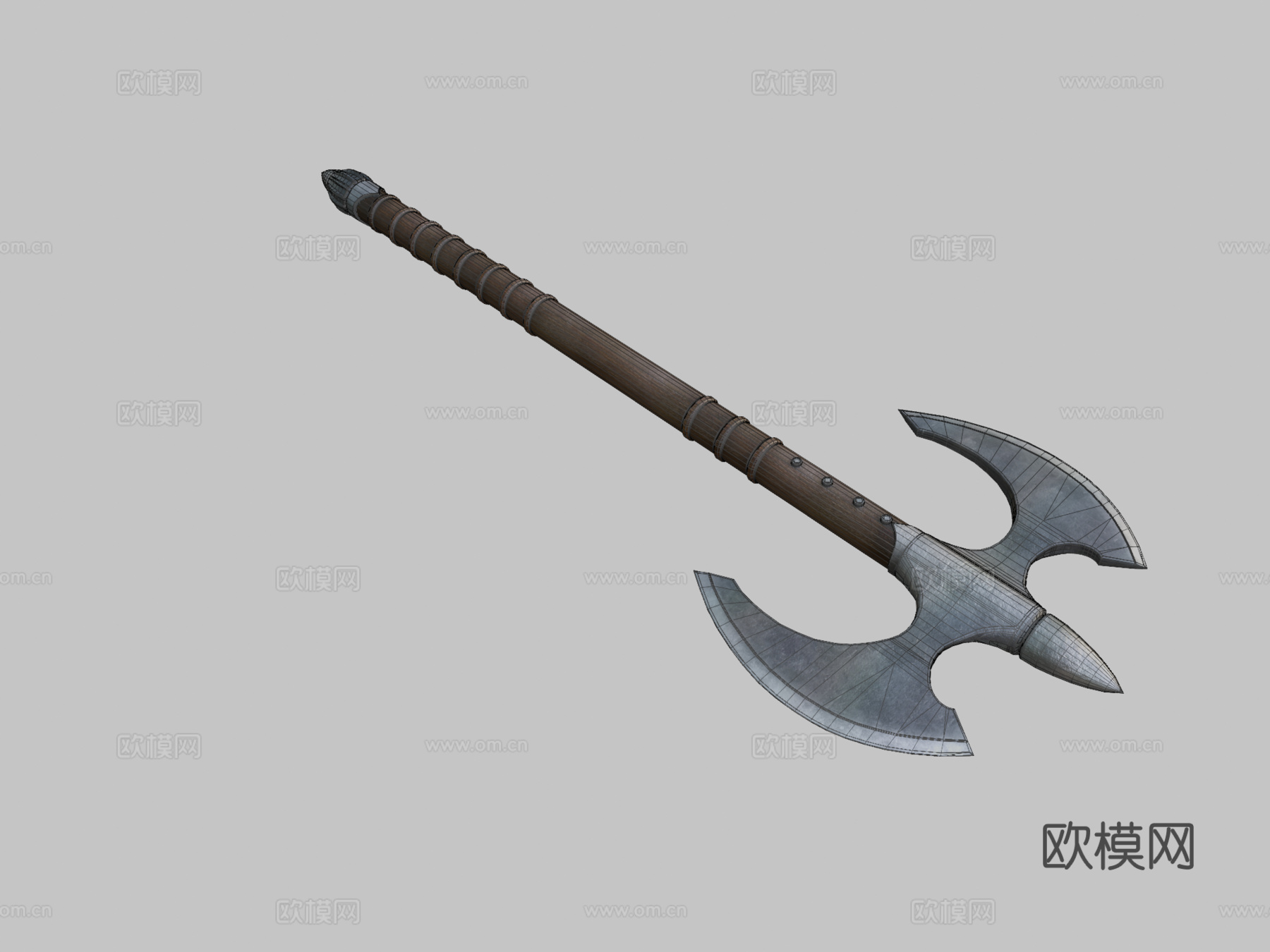 战士斧3d模型下载（渲染图2）