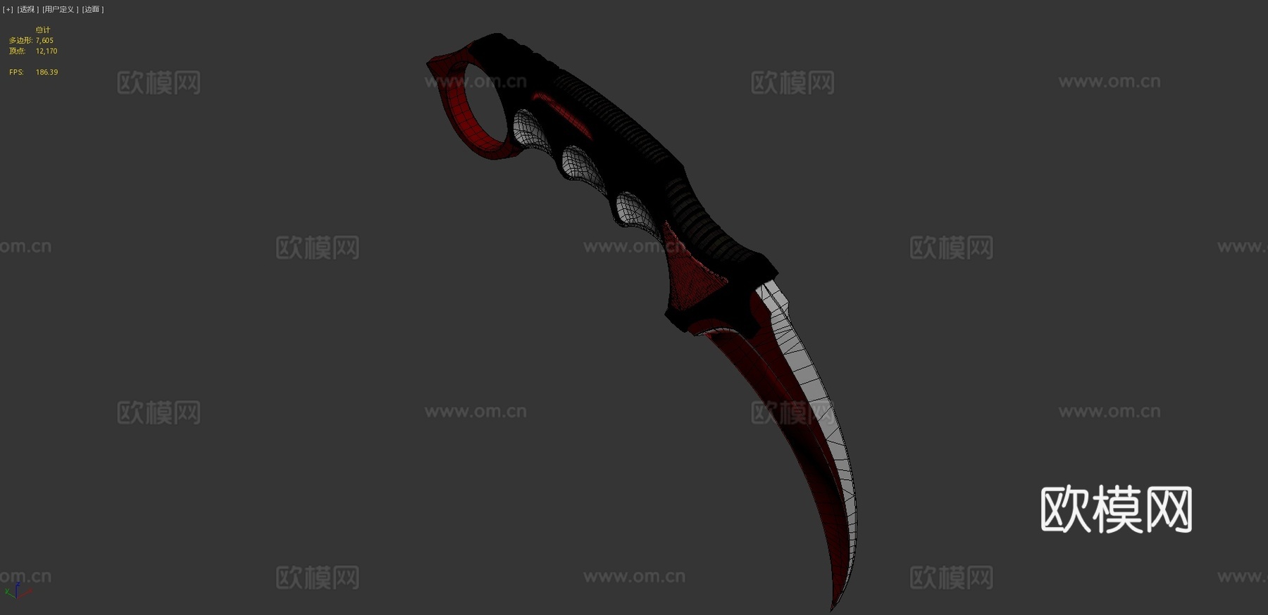 爪刀瞬间分裂3d模型下载（渲染图4）