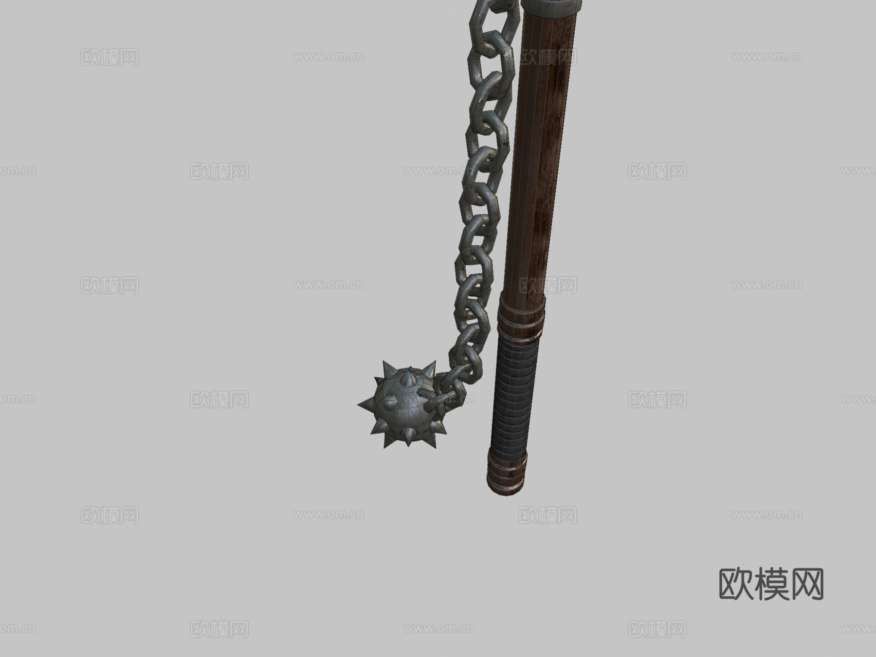 简易连枷3d模型下载（渲染图2）