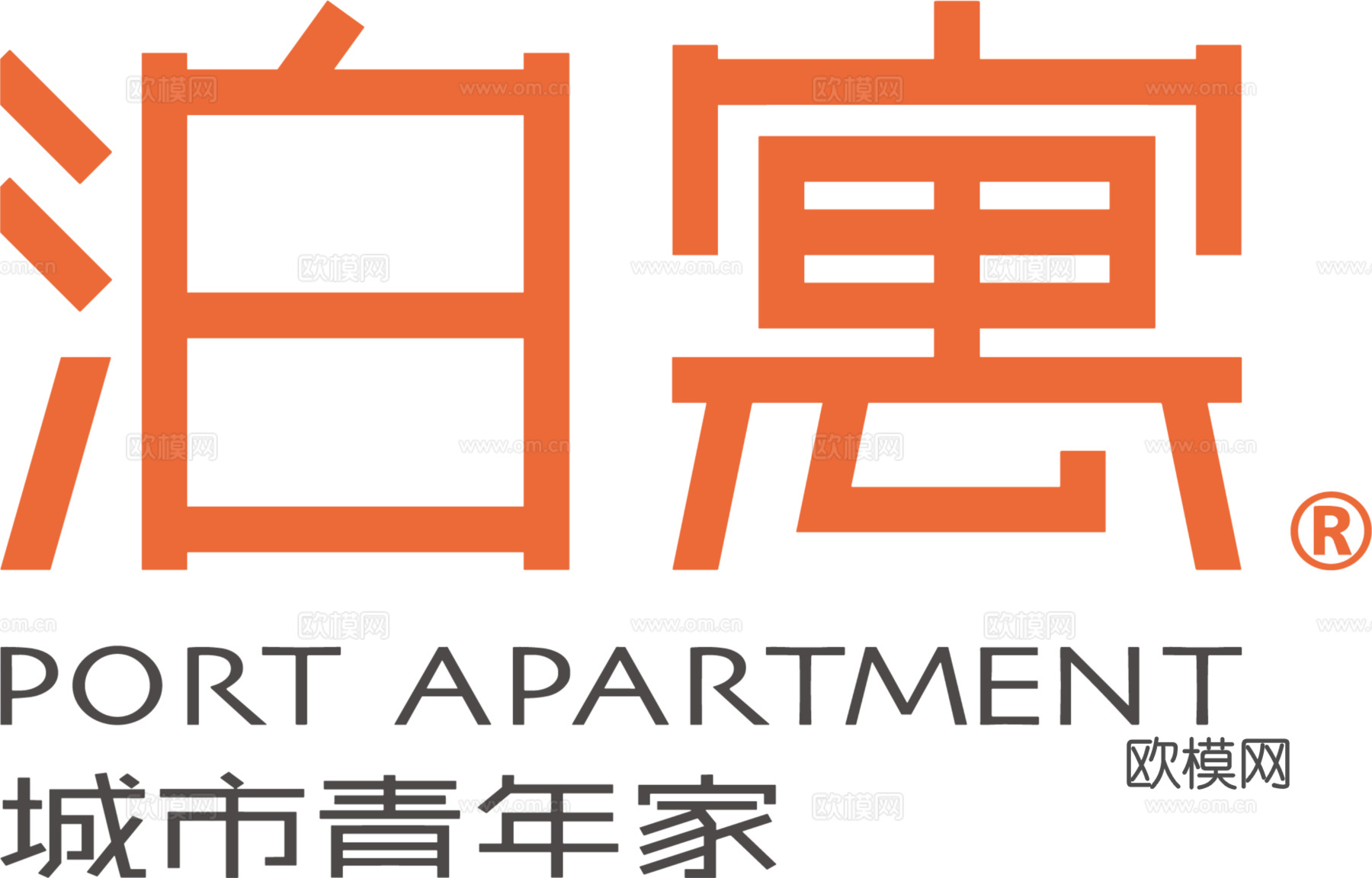 泊寓，租房找房logo