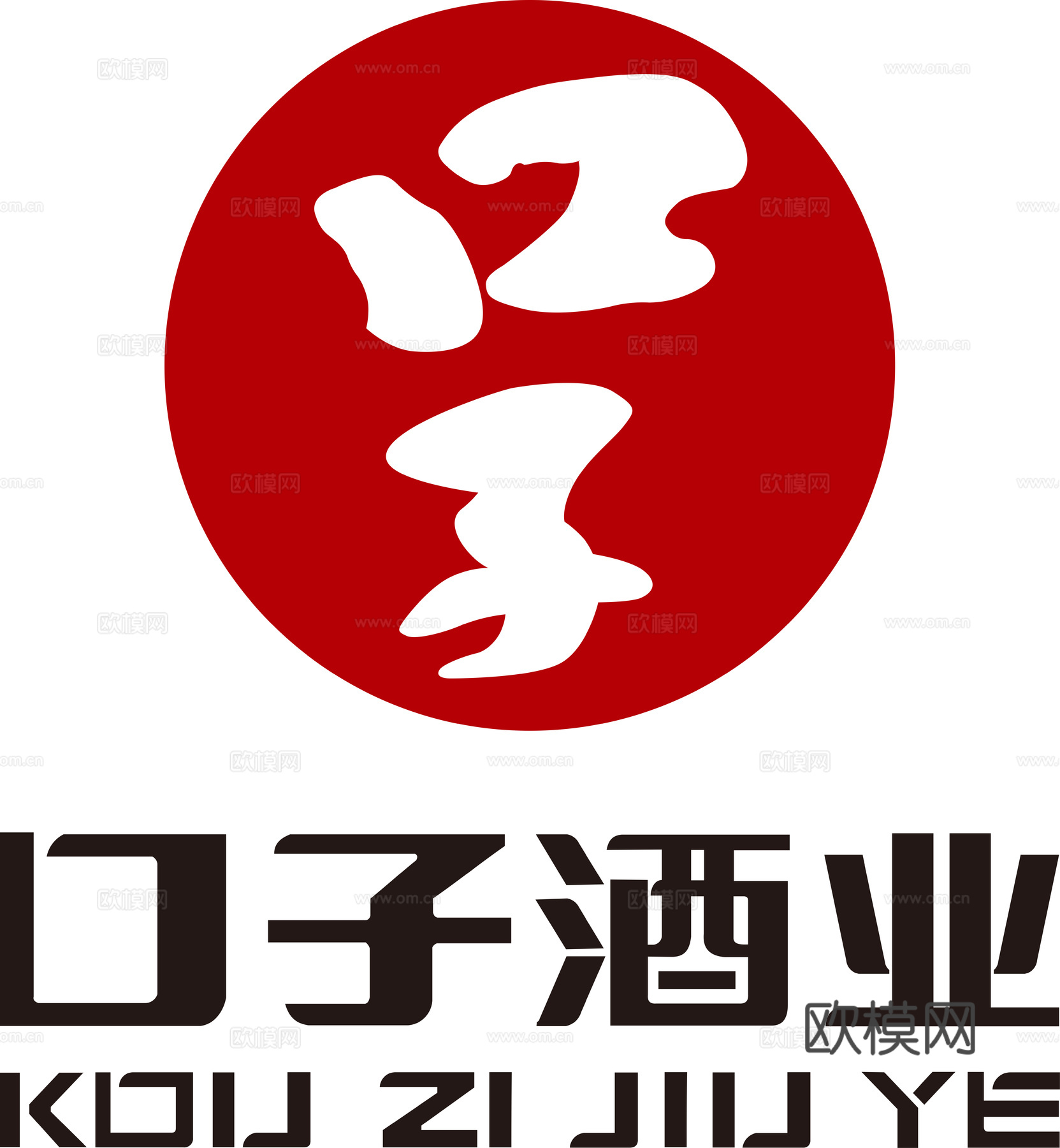 口子酒业，白酒品牌logo