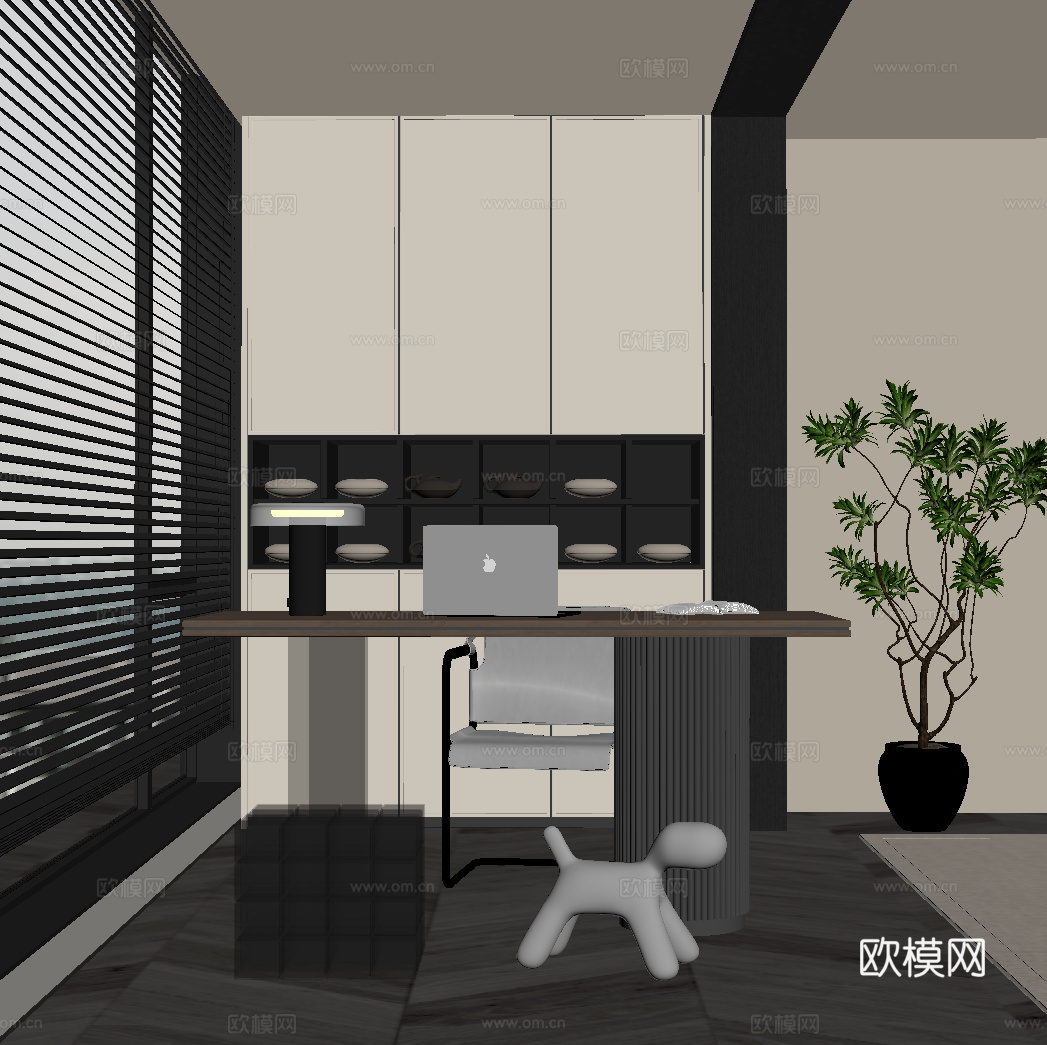 意式小茶台su模型