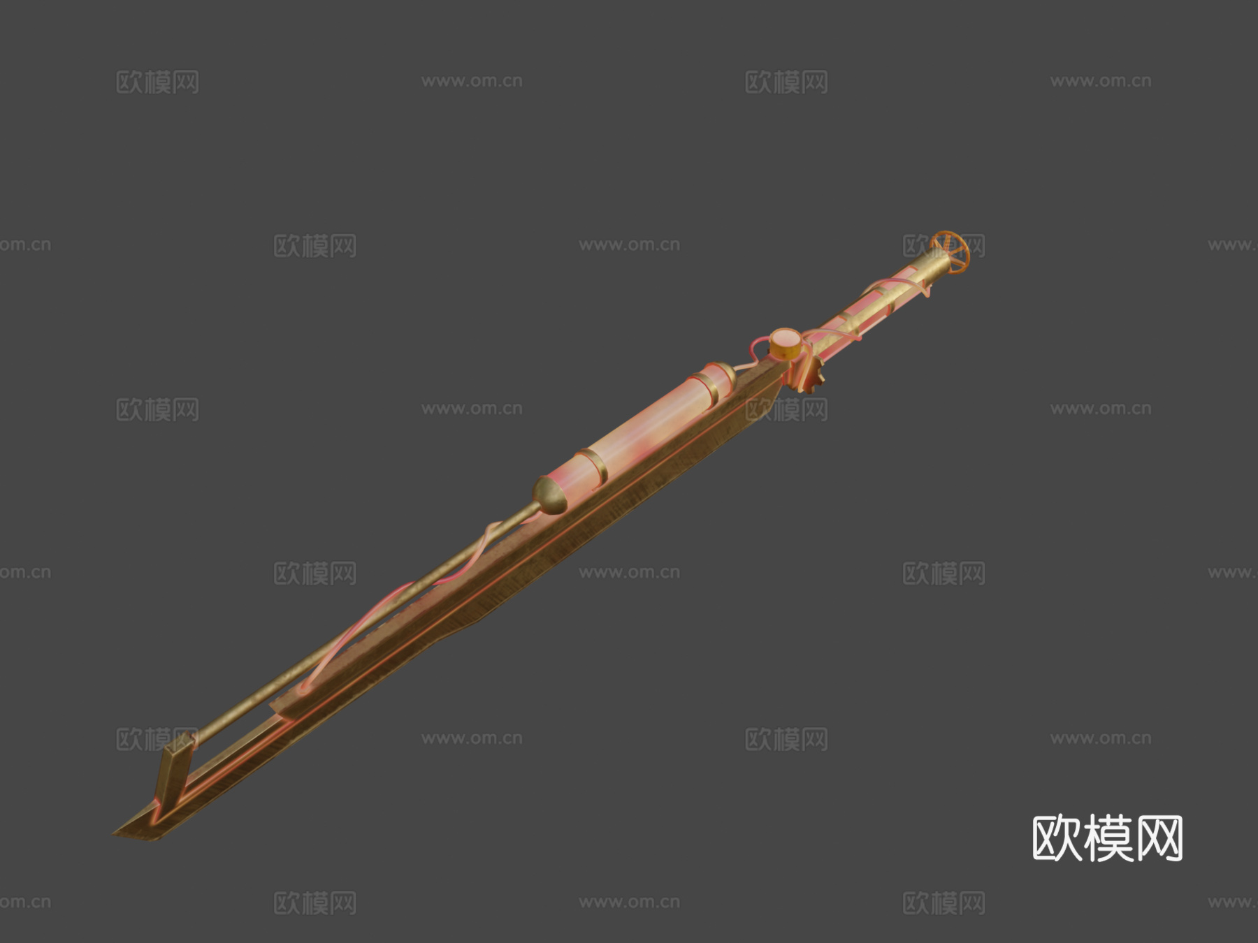 蒸汽朋克金剑发光23d模型下载（渲染图7）