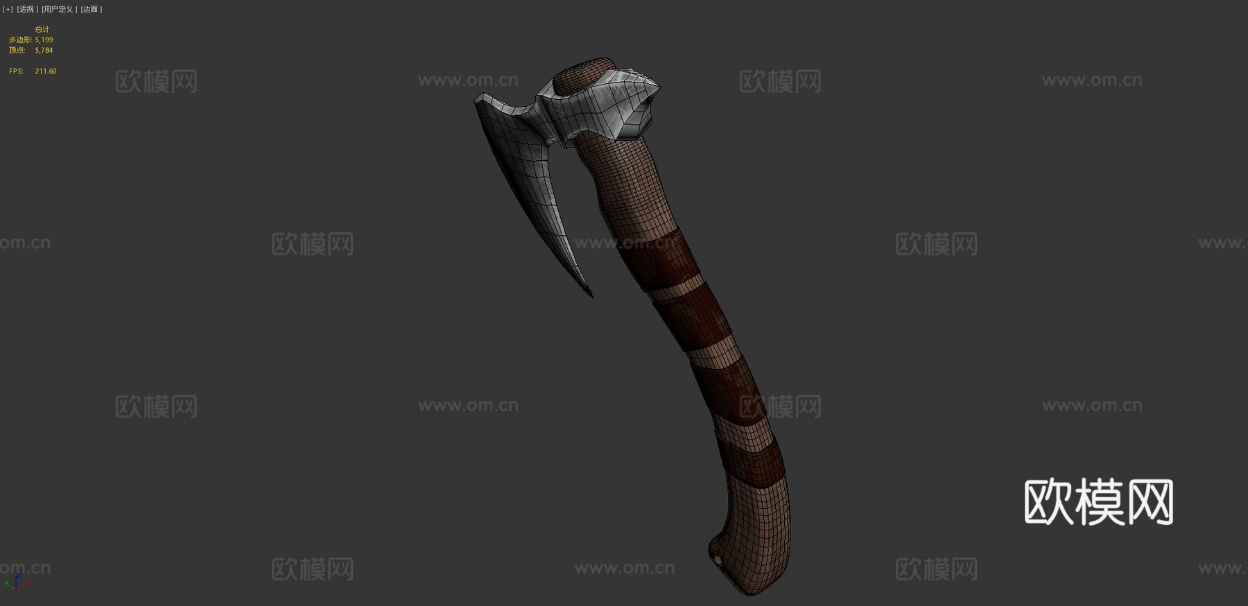 投斧3d模型下载（渲染图4）