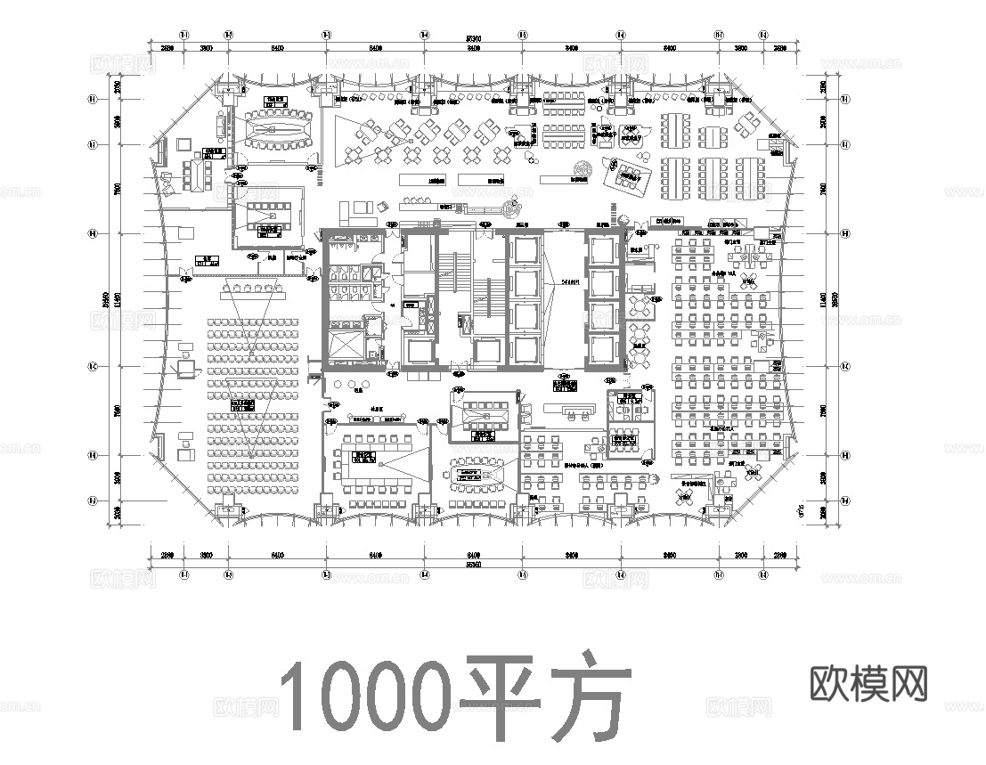 28套办公室 最新平面施工图合集cad施工图
