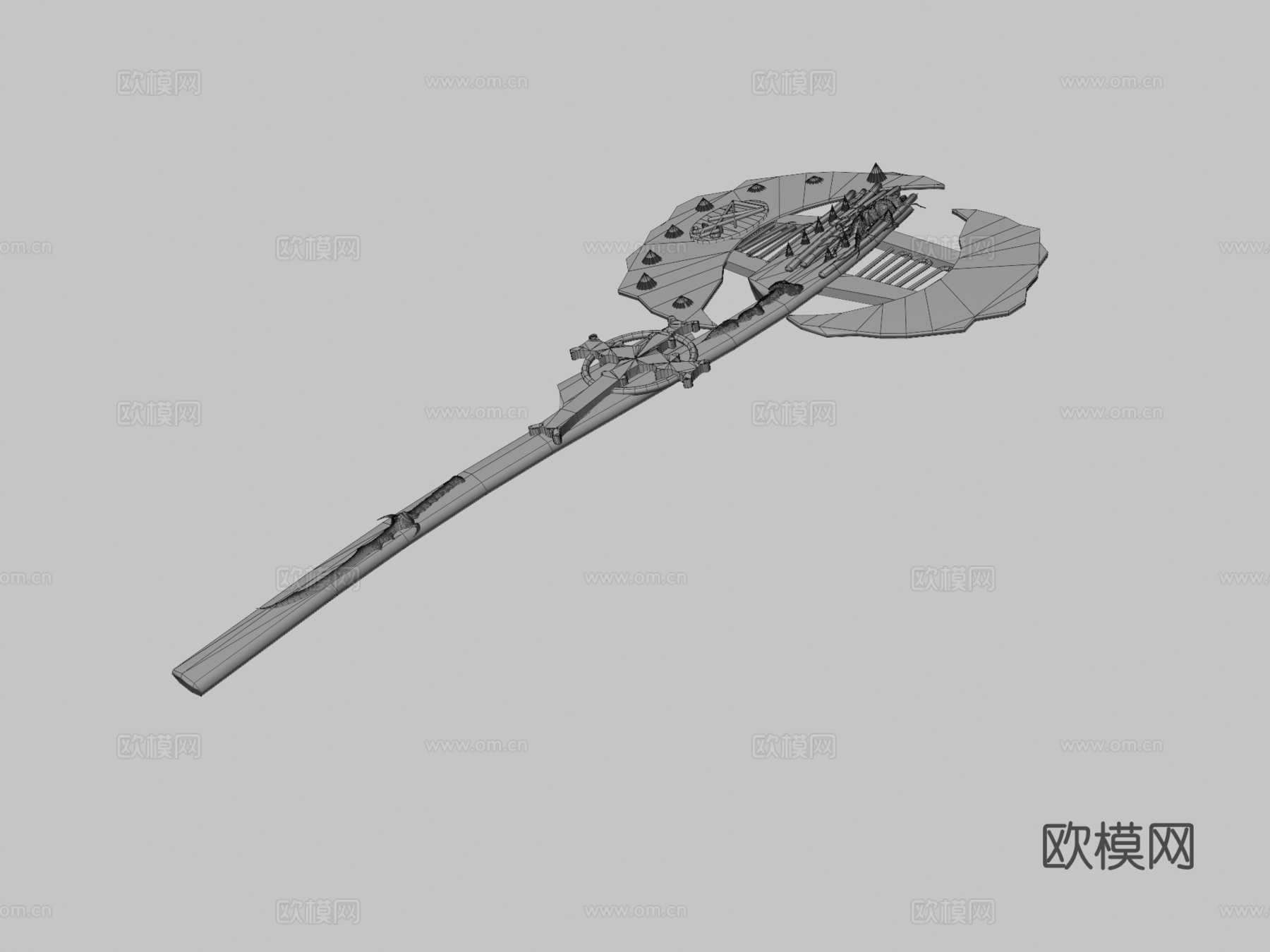 驱魔斧3d模型下载（渲染图3）