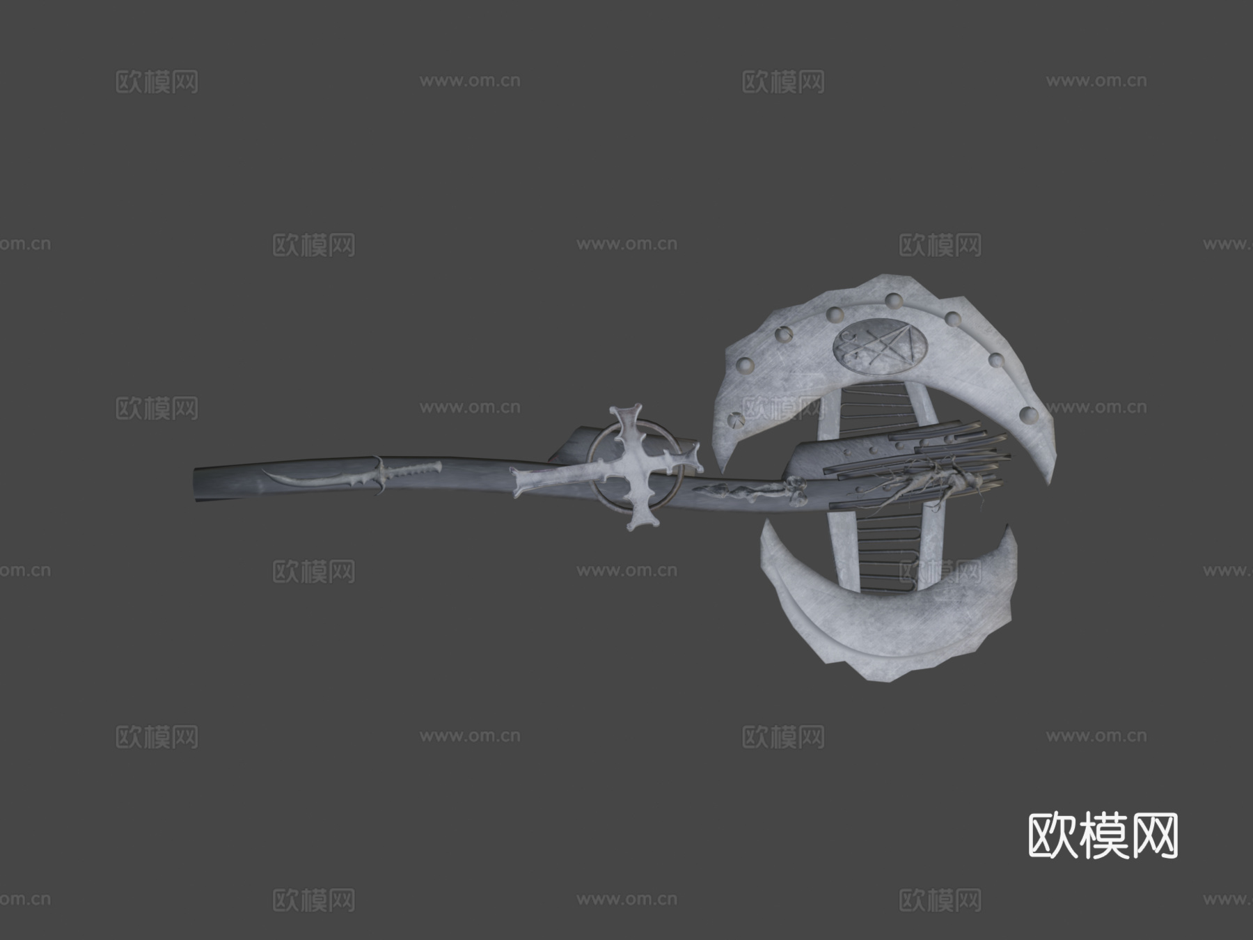 驱魔斧3d模型下载（渲染图7）