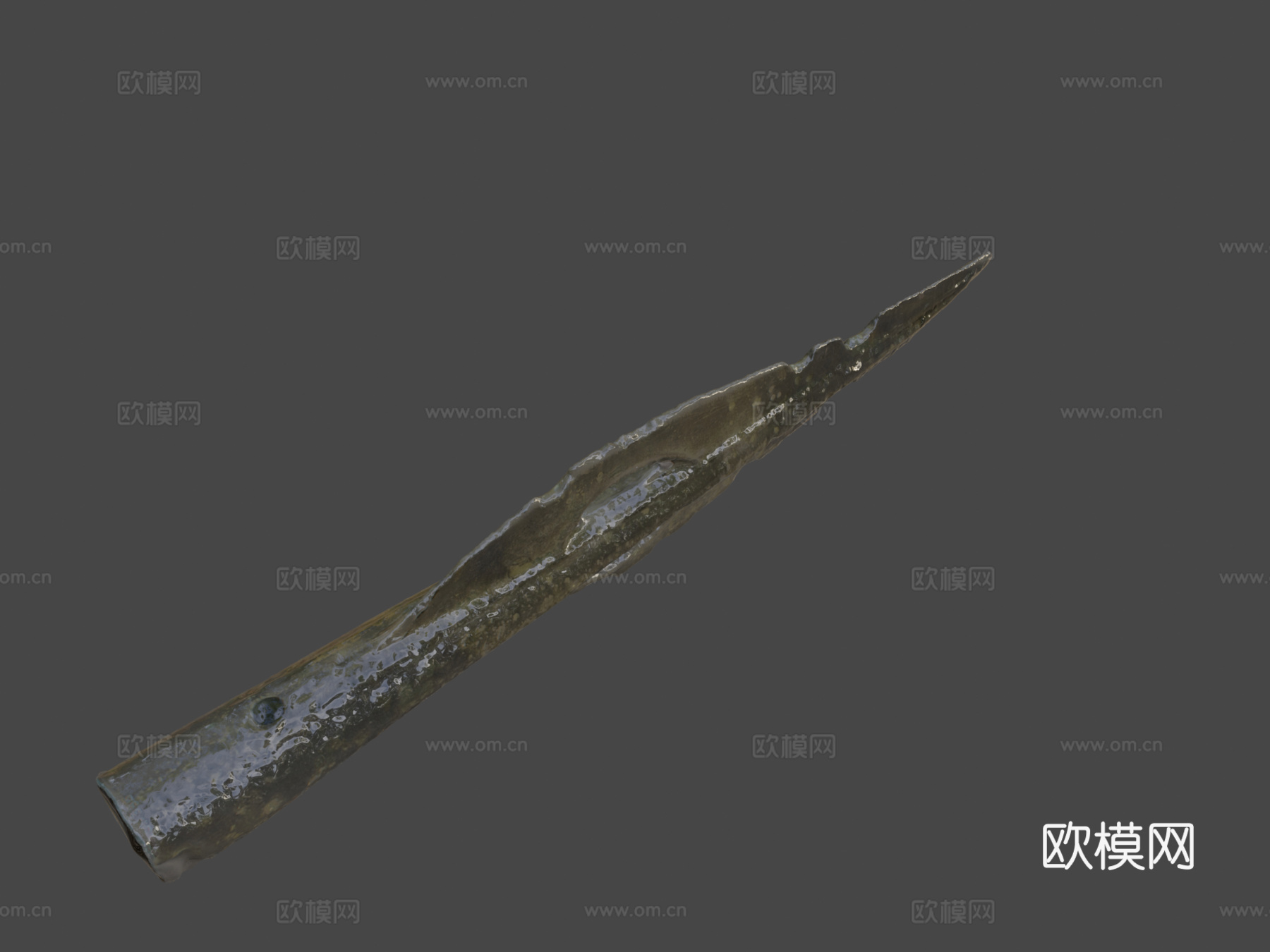 青铜时代矛头3d模型下载（渲染图5）