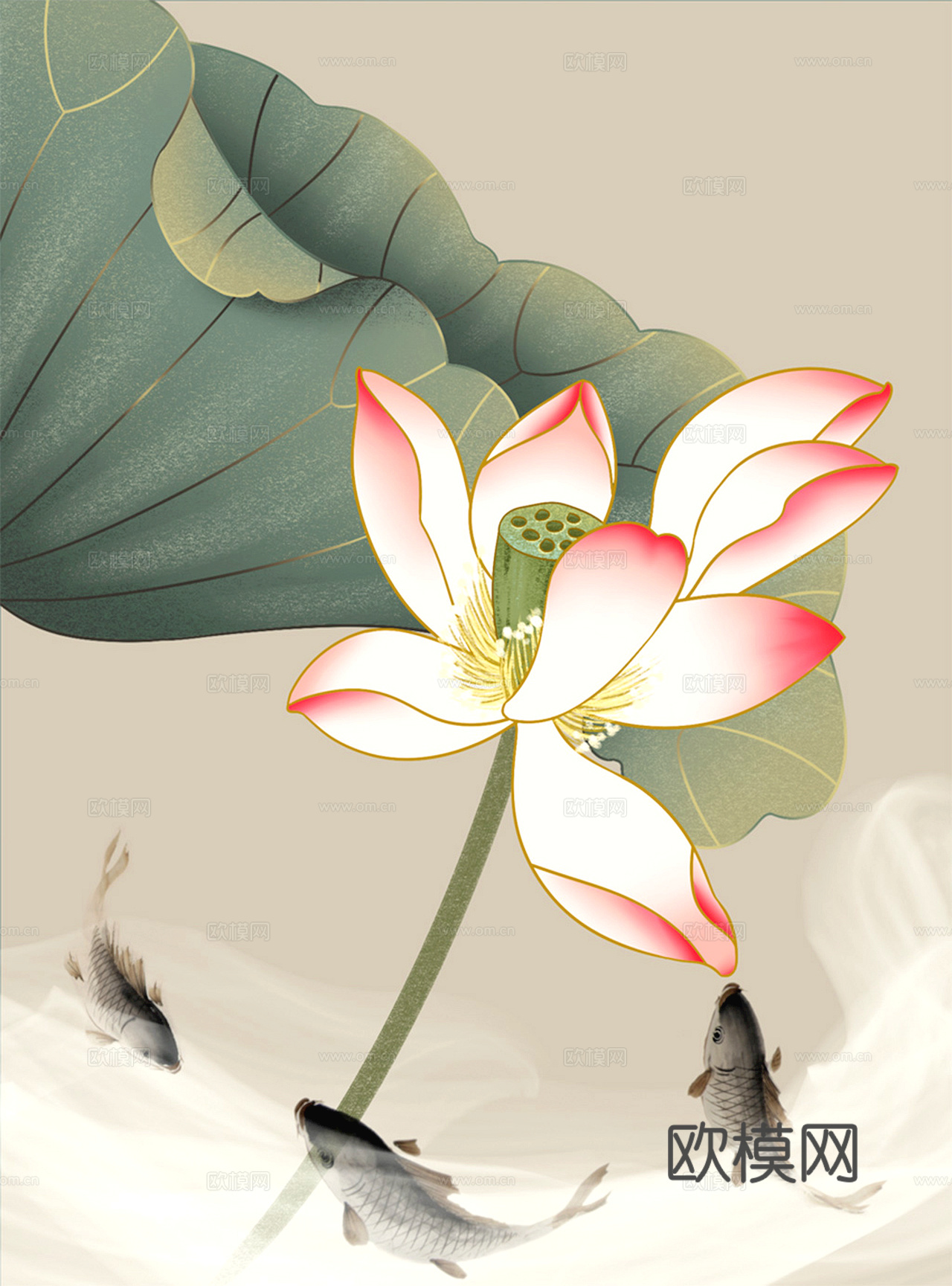 中式新中式挂画壁画水墨字画山水花鸟背景墙壁纸装饰画抽象画油画下载