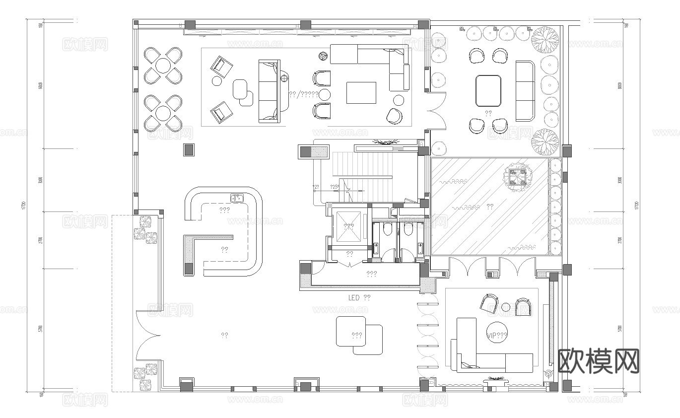 38套办公室 最新平面施工图合集cad施工图