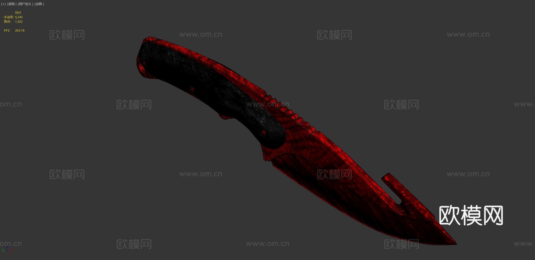 肠刀红宝石3d模型下载（渲染图4）