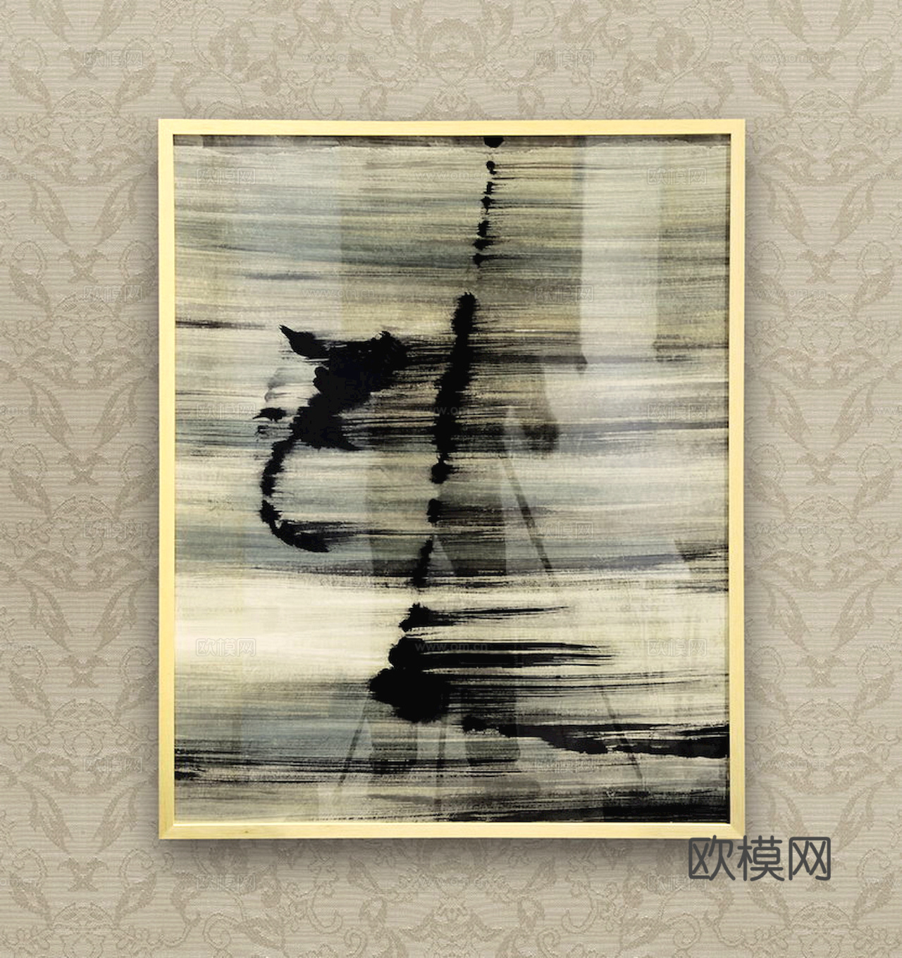 中式新中式挂画壁画字画山水花鸟背景墙壁纸装饰画抽象画油画下载