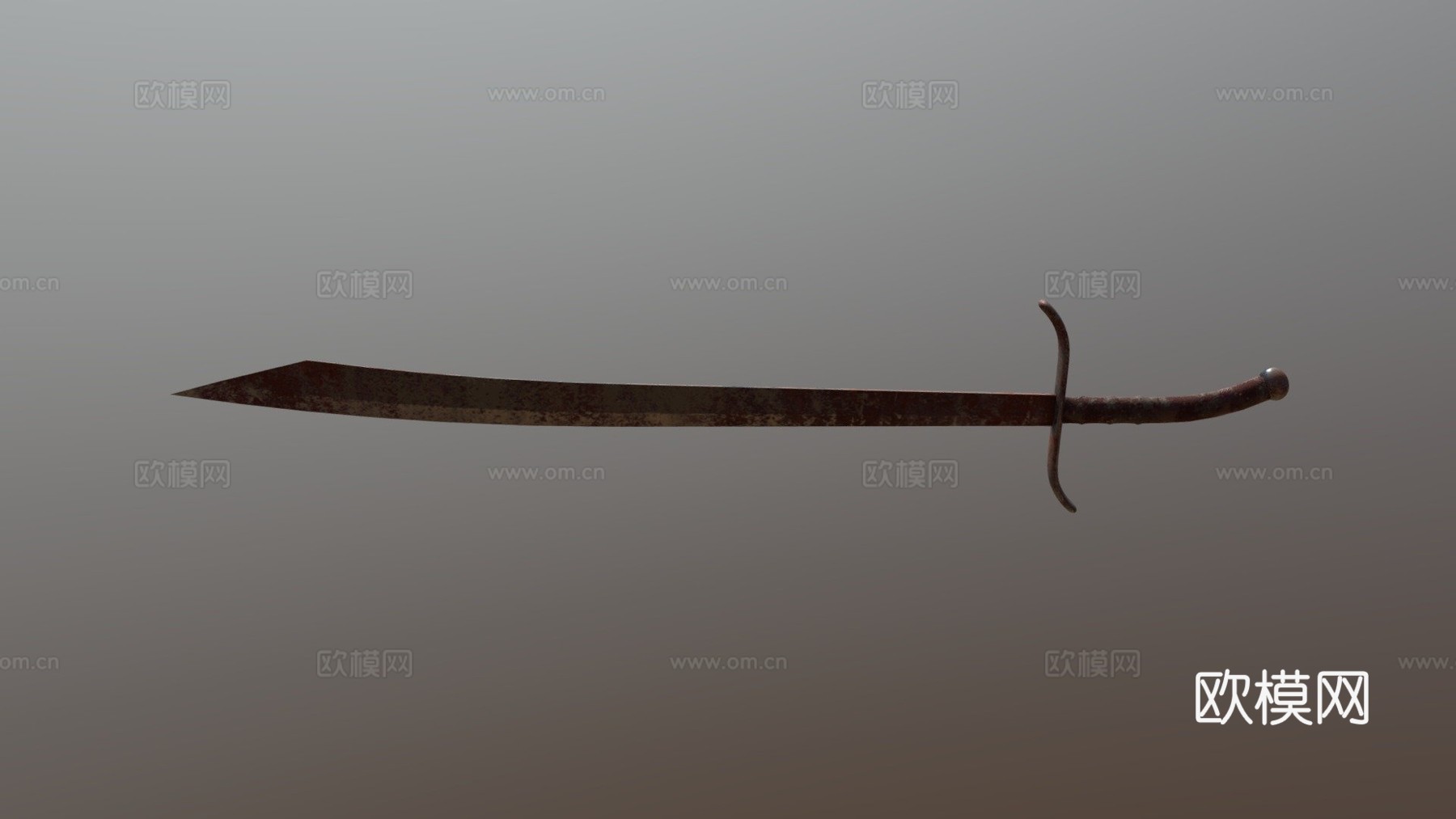 海盗军刀脏污3d模型下载（渲染图1）