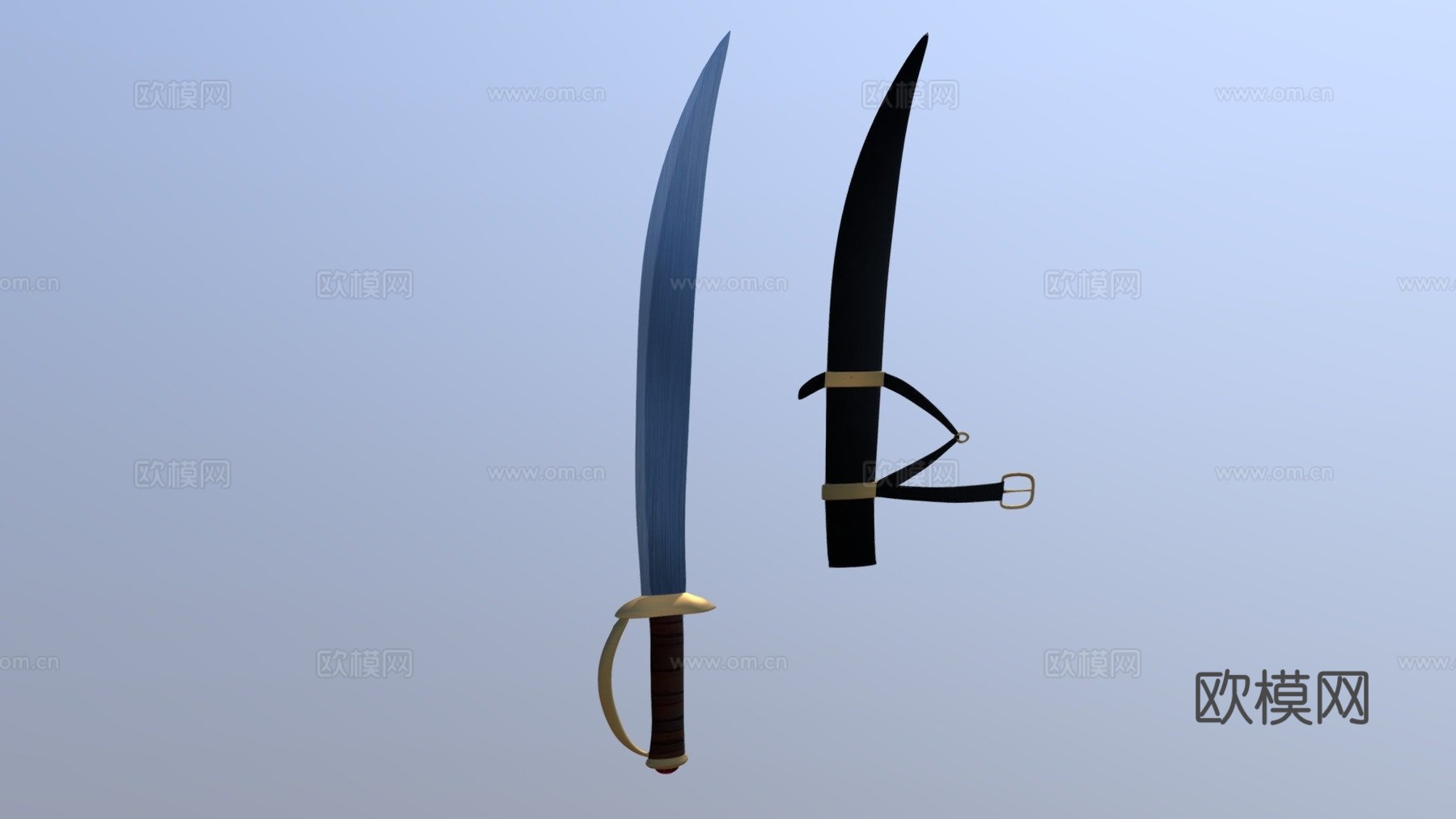 蓝羽3d模型下载（渲染图1）