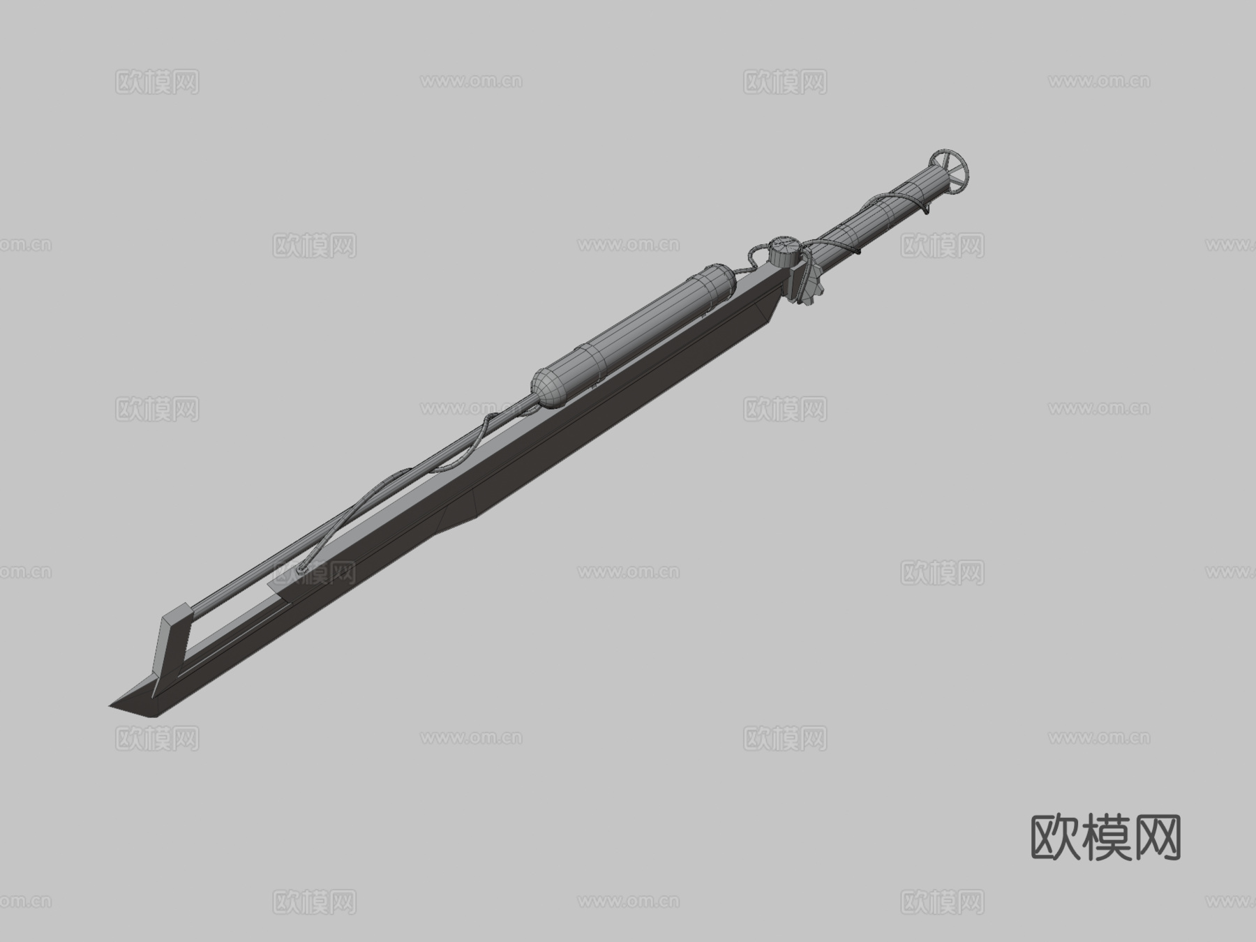 蒸汽朋克金剑发光23d模型下载（渲染图3）