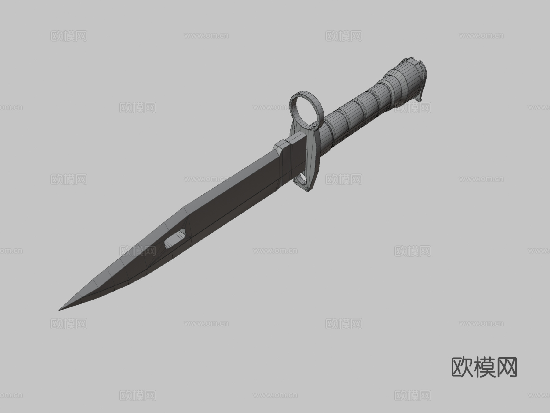 刺刀枪3d模型下载（渲染图3）