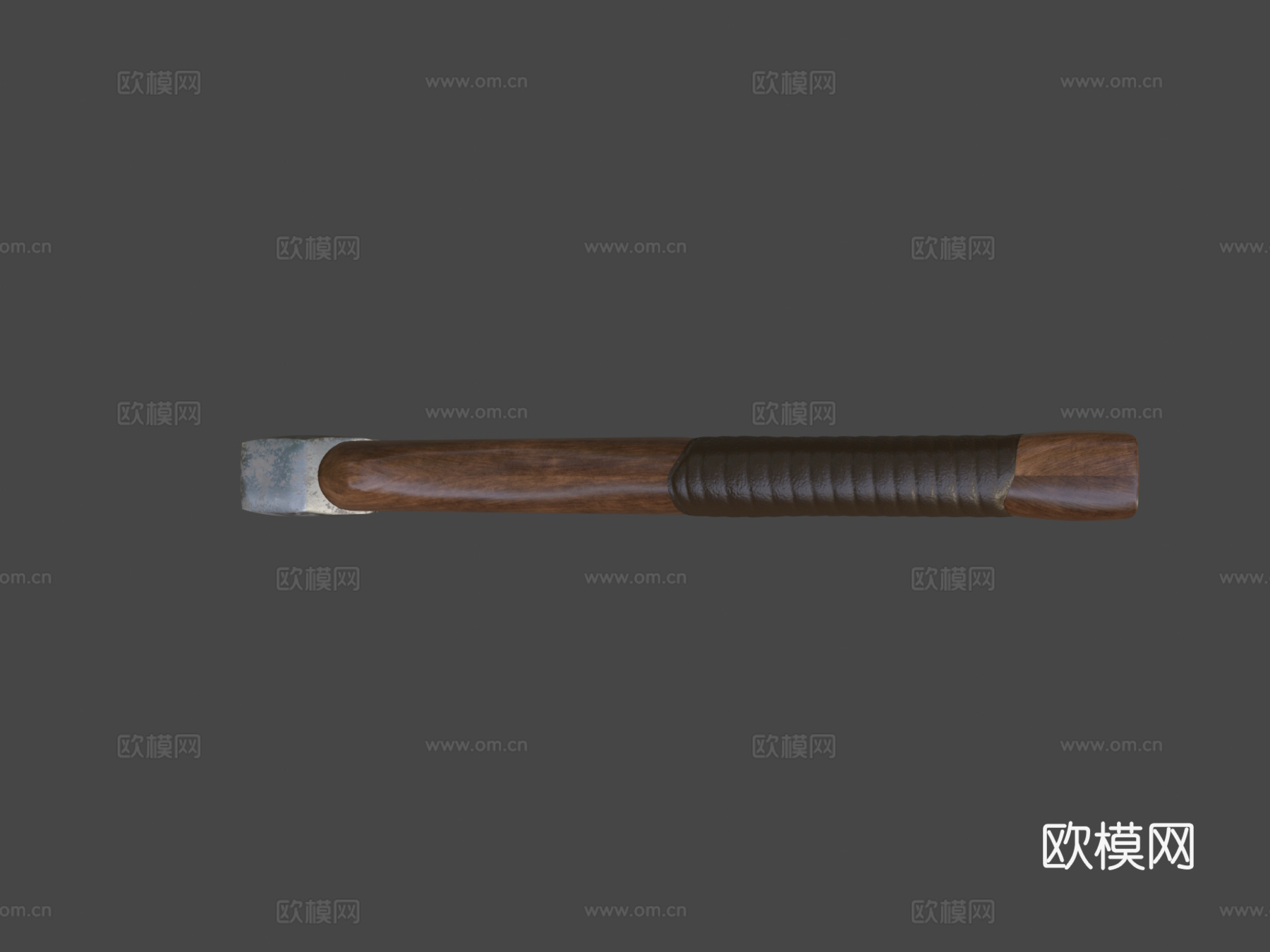 约翰尼曼手工狩猎斧游戏资产3d模型下载（渲染图5）