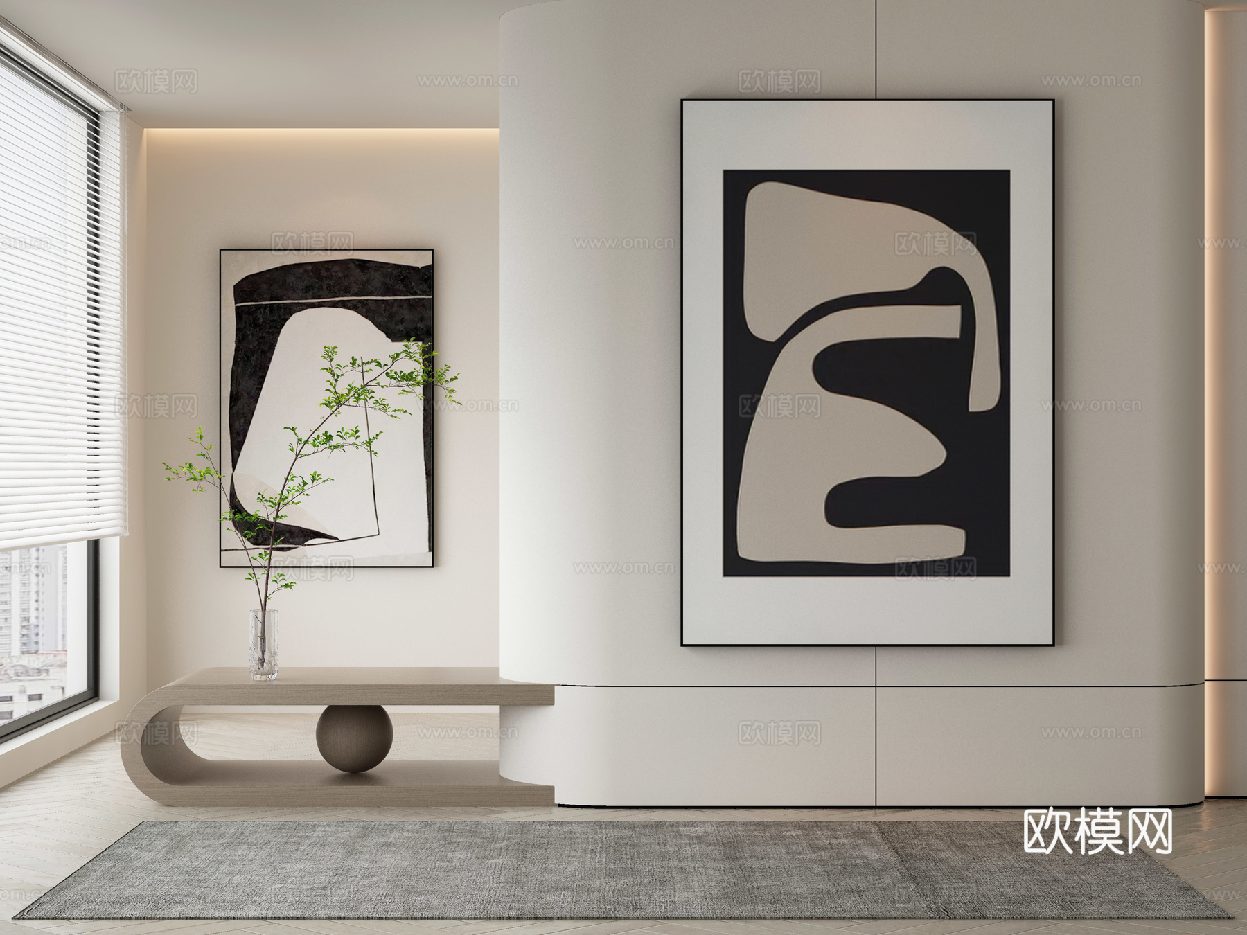 现代装饰画 挂画3d模型