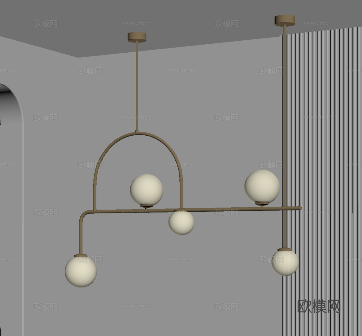 金属吊灯su模型