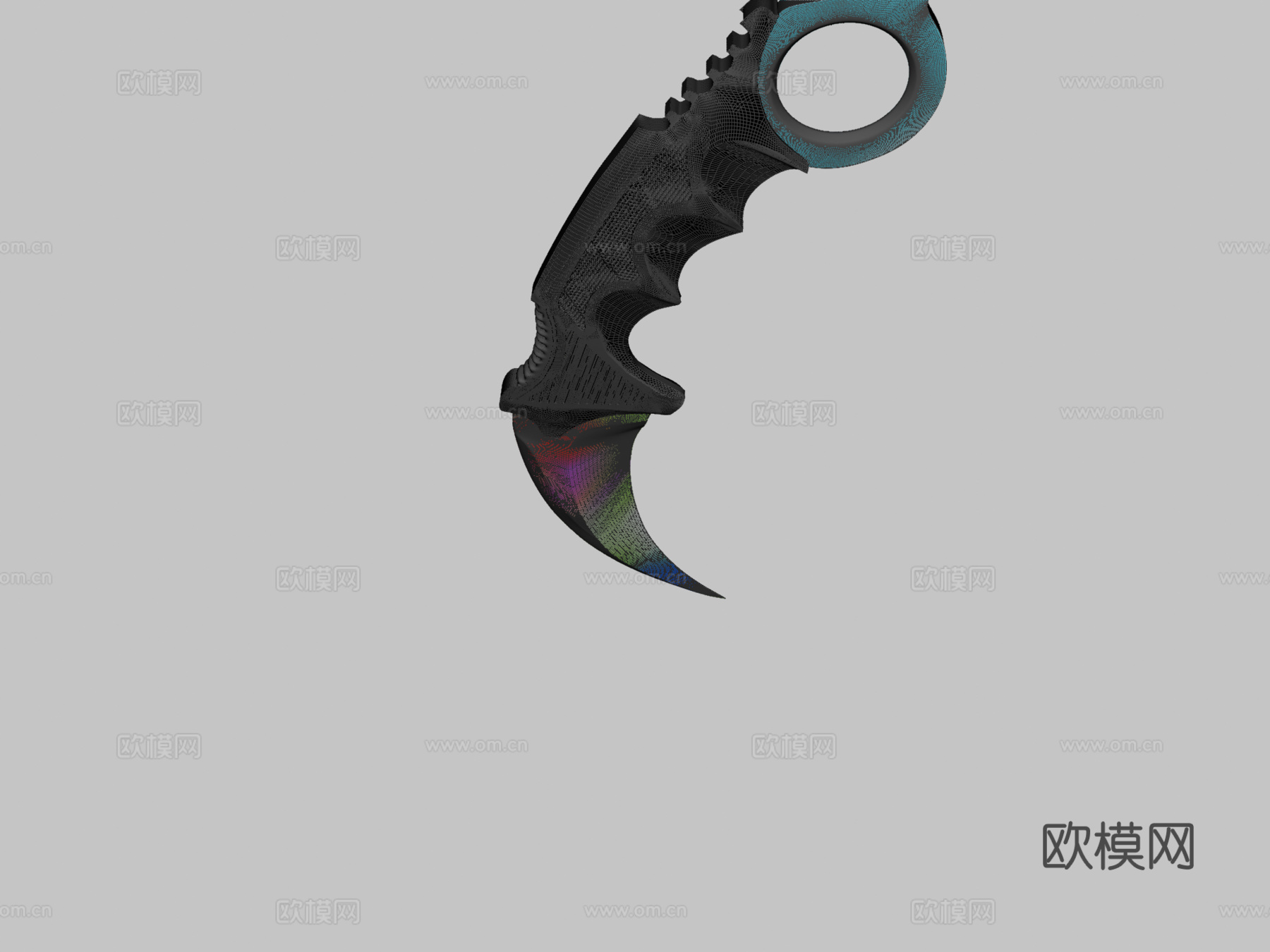 爪刀63d模型下载（渲染图2）