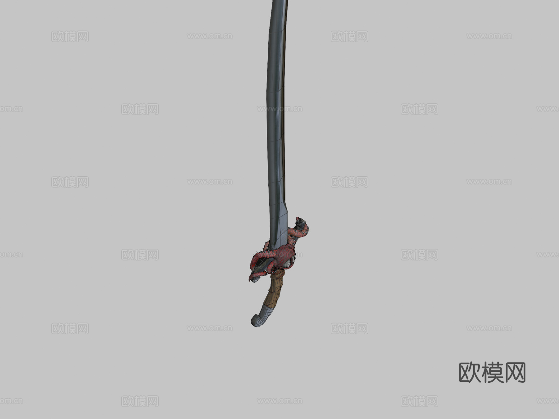 恶魔剑低多边形3d模型下载（渲染图2）