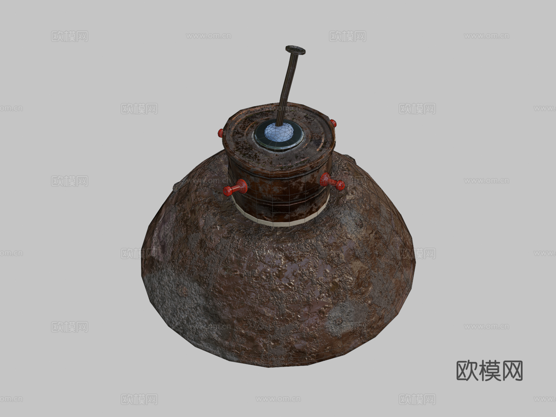 豆罐地雷原位3d模型下载（渲染图2）