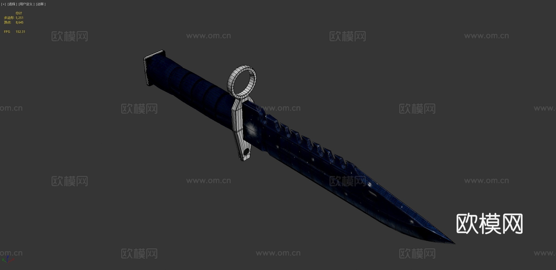 M9刺刀星辰3d模型下载（渲染图4）