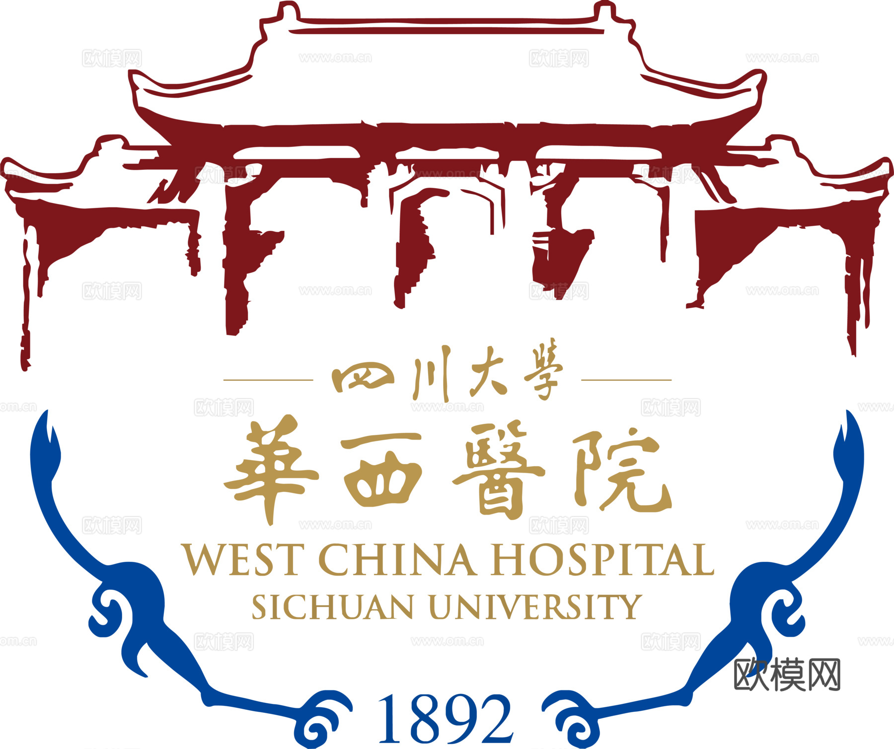华西医院，医院医疗logo