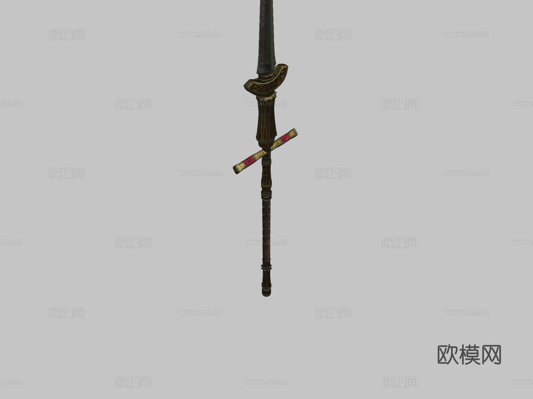 屠龙枪3d模型下载（渲染图2）