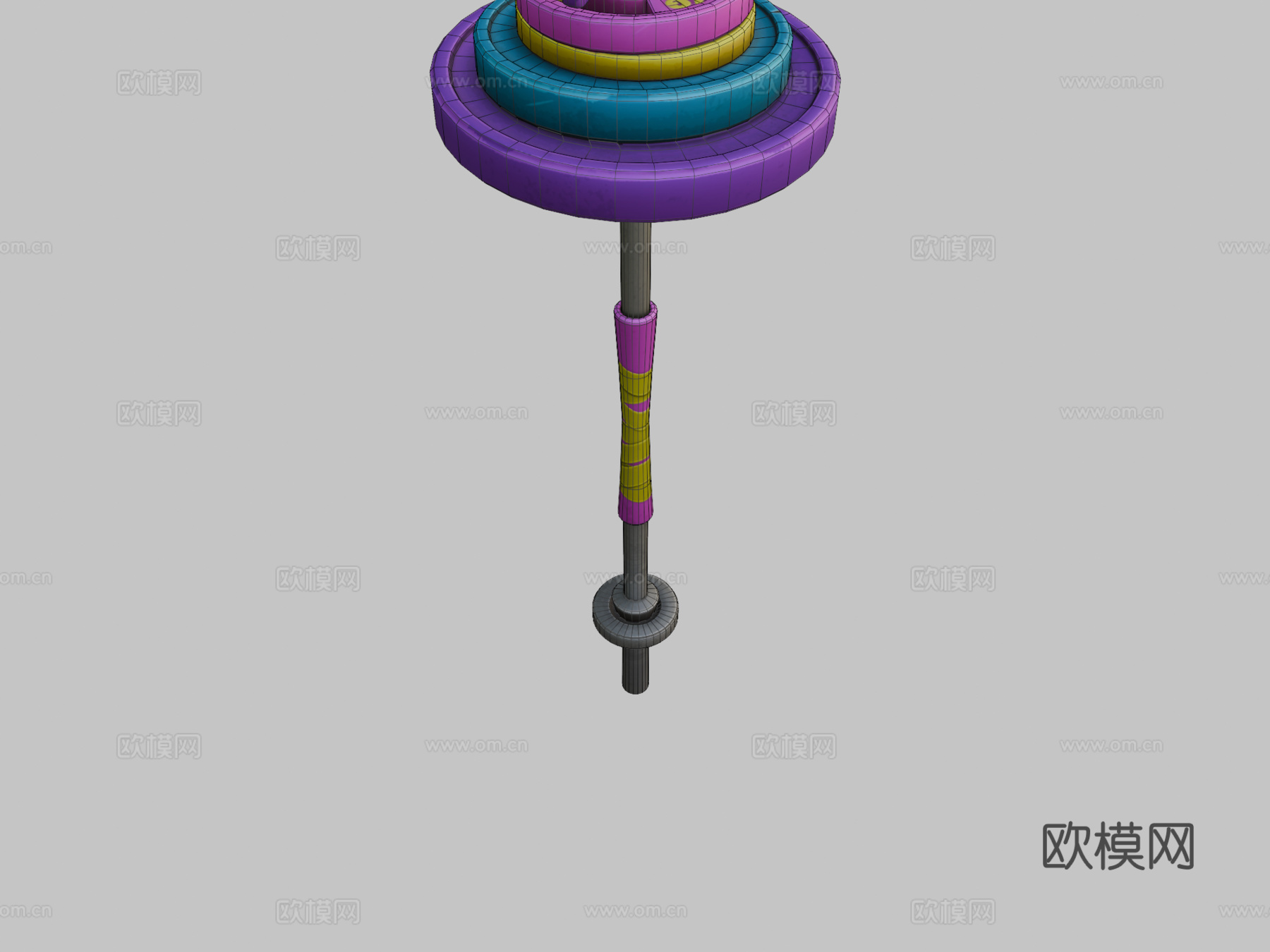 斧操收割工具3d模型下载（渲染图2）