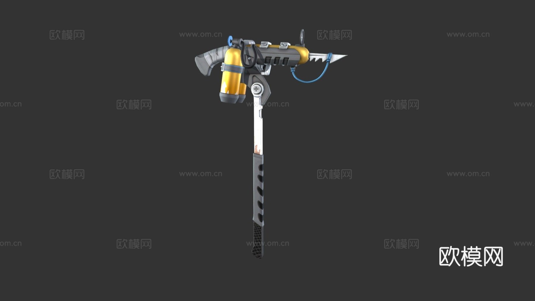 采集工具鱼叉斧3d模型下载（渲染图1）