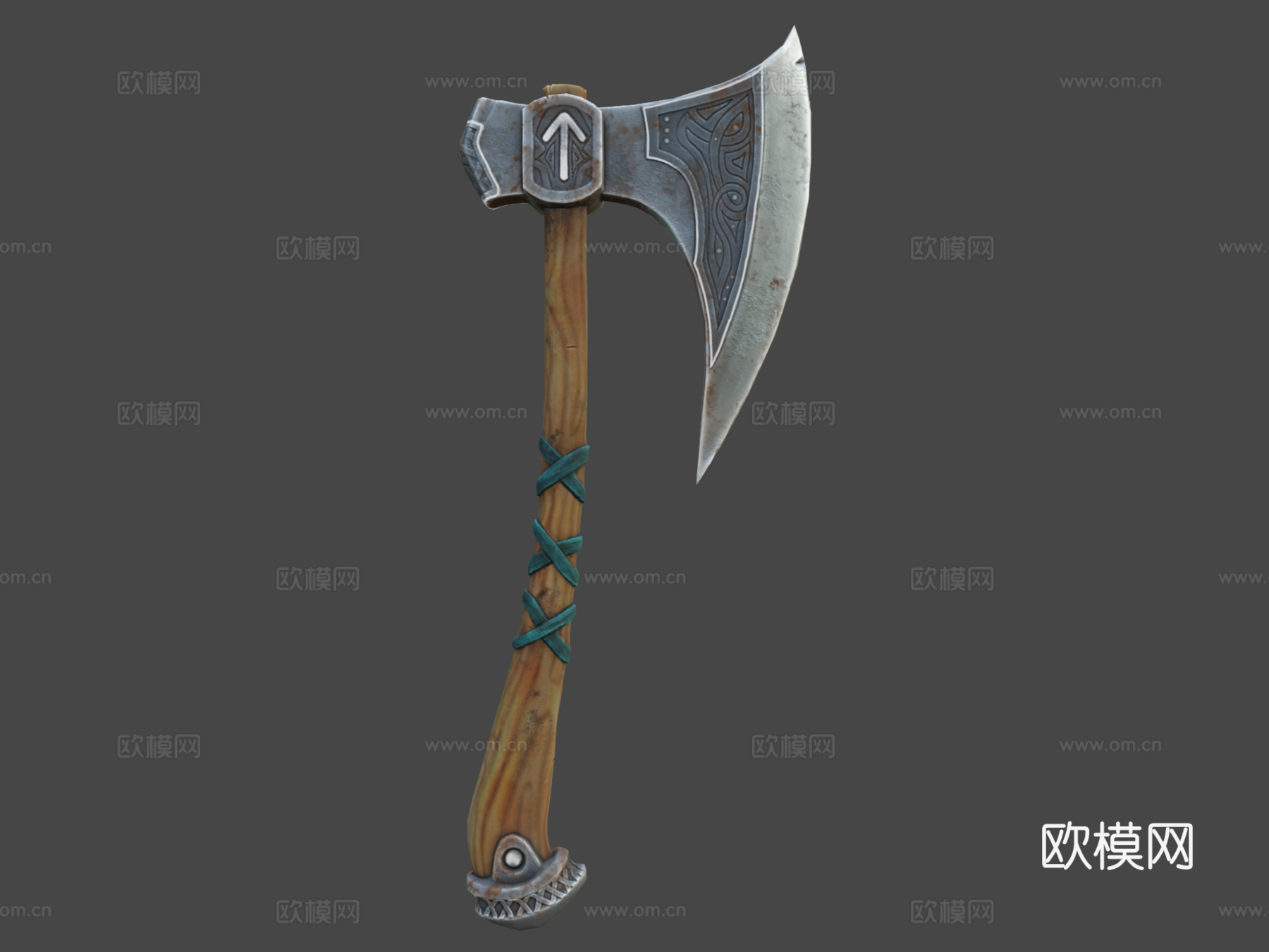 北欧战斧3d模型下载（渲染图6）