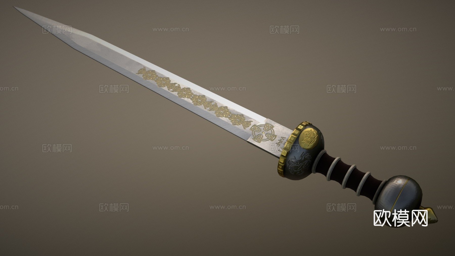 罗马短剑王者之剑3d模型下载（渲染图1）