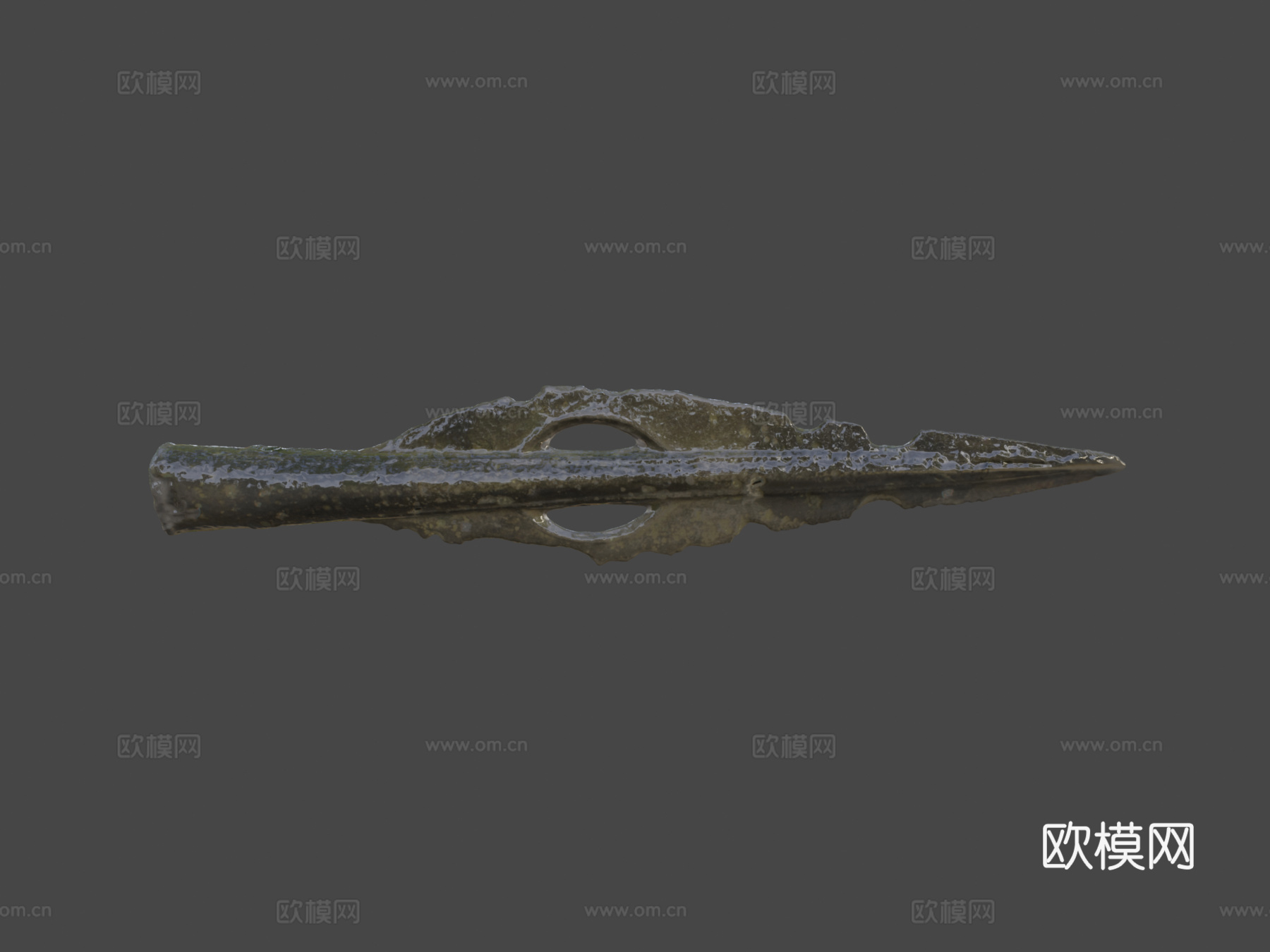 青铜时代矛头3d模型下载（渲染图4）