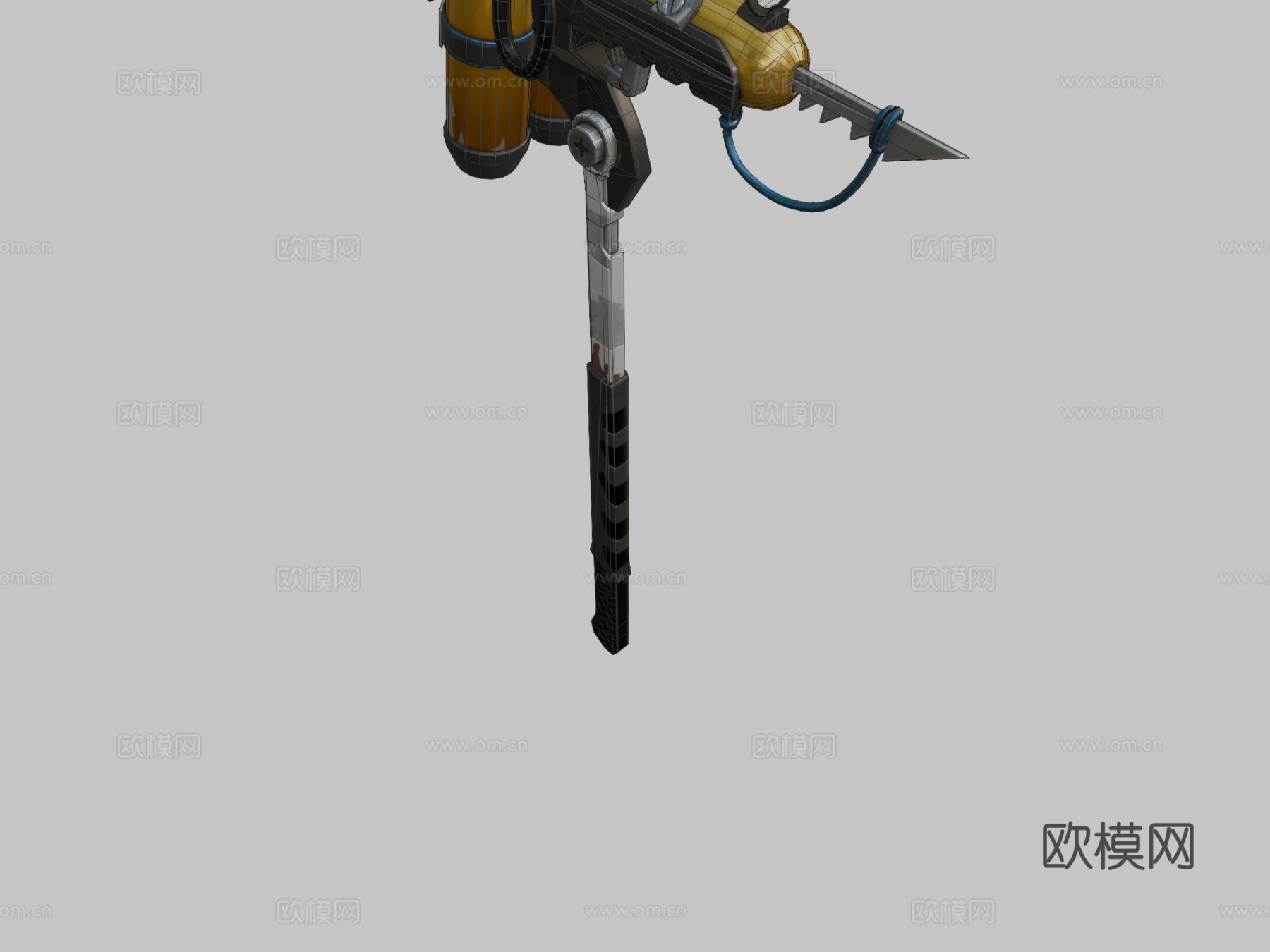 采集工具鱼叉斧3d模型下载（渲染图2）