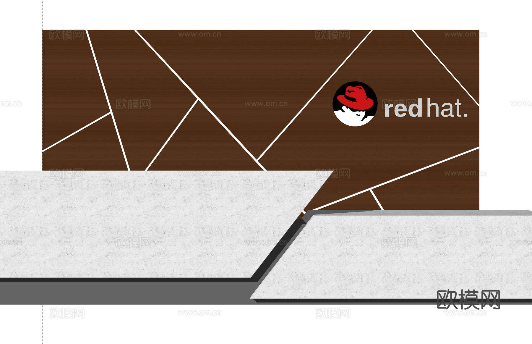 展厅 前台 酒店前台su模型