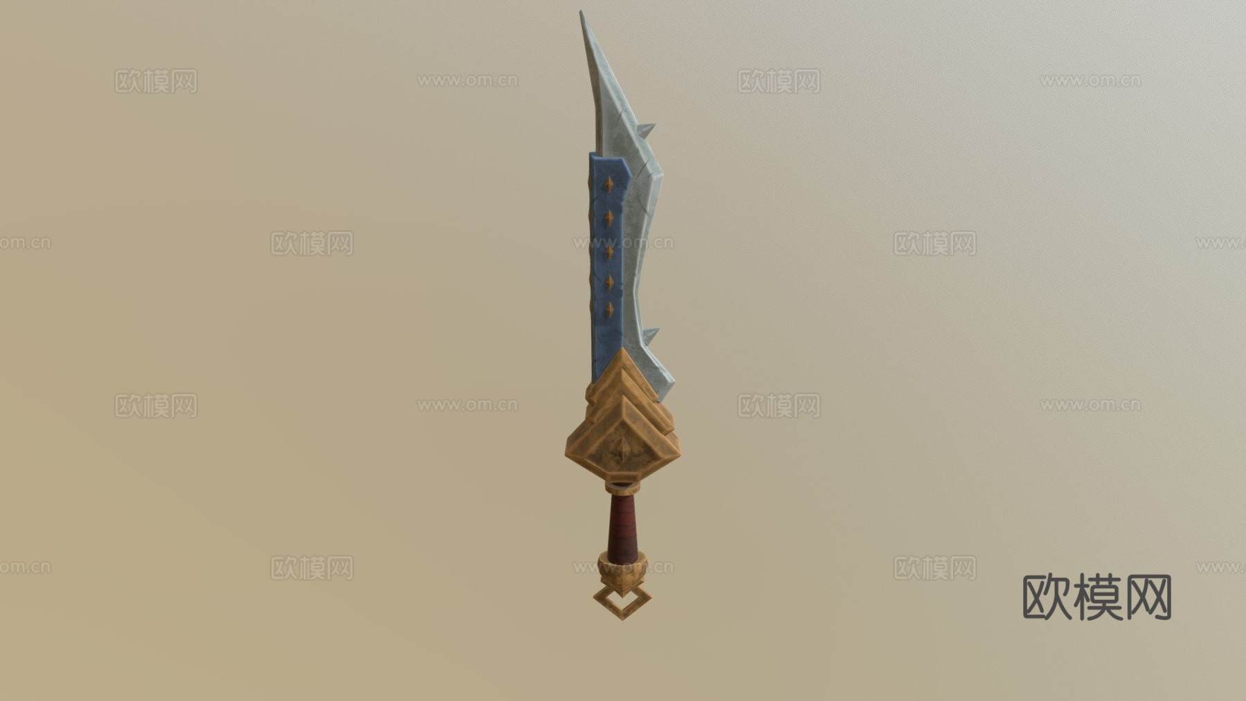 风格化剑3d模型下载（渲染图1）