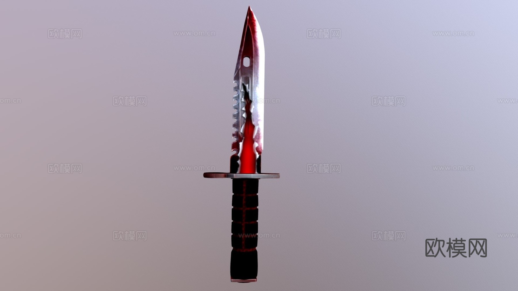 M9刺刀分裂3d模型3d模型下载（渲染图1）