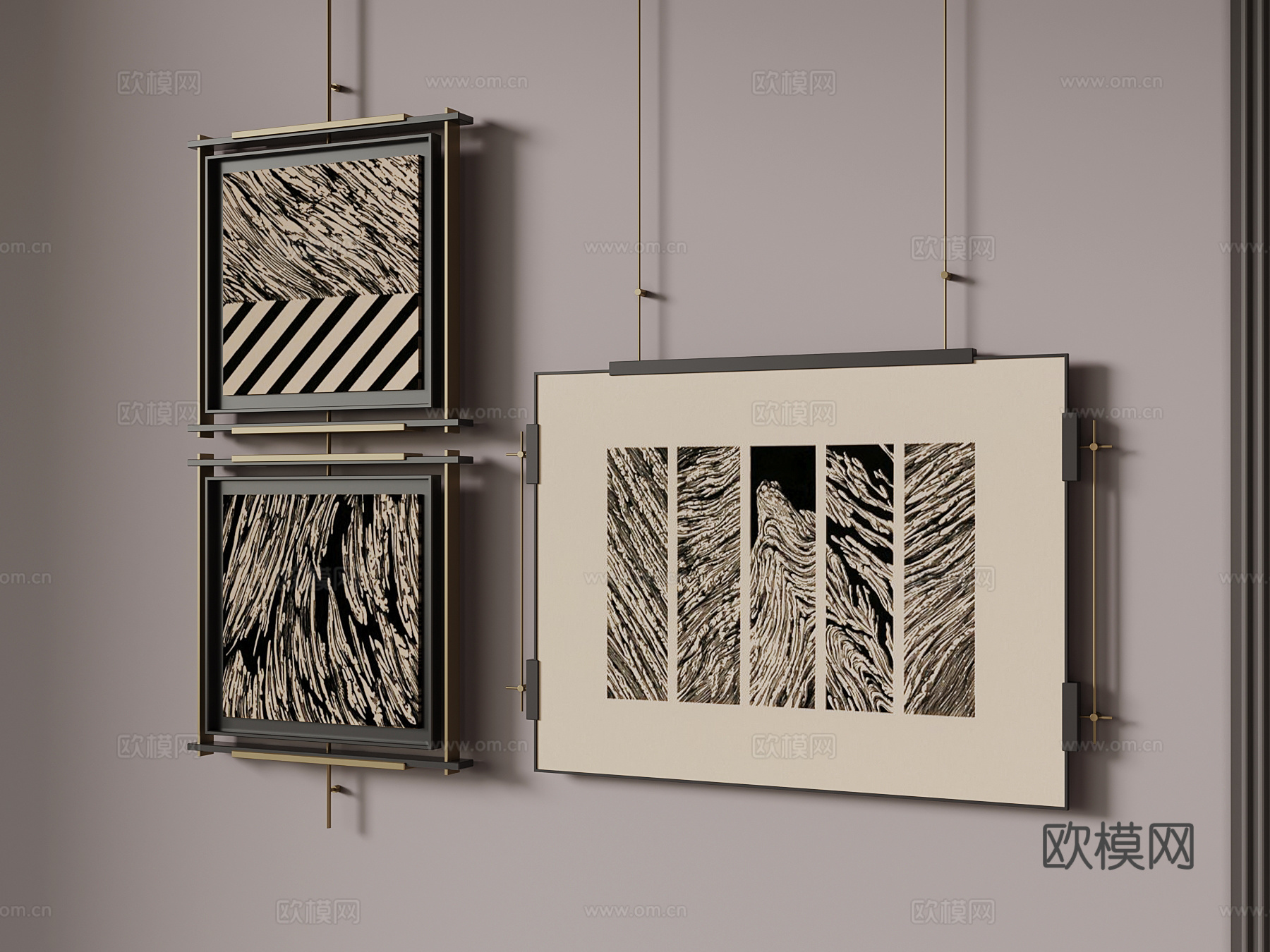 意式挂画su模型