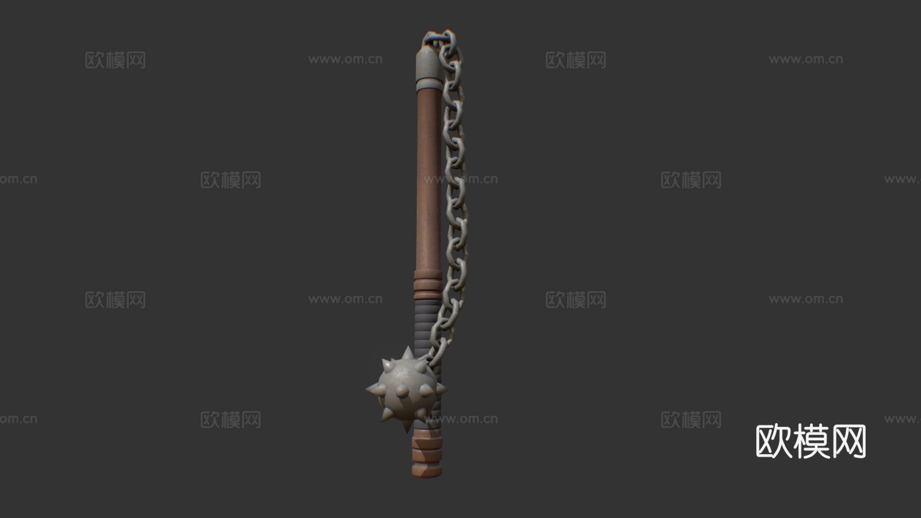 简易连枷3d模型下载（渲染图1）