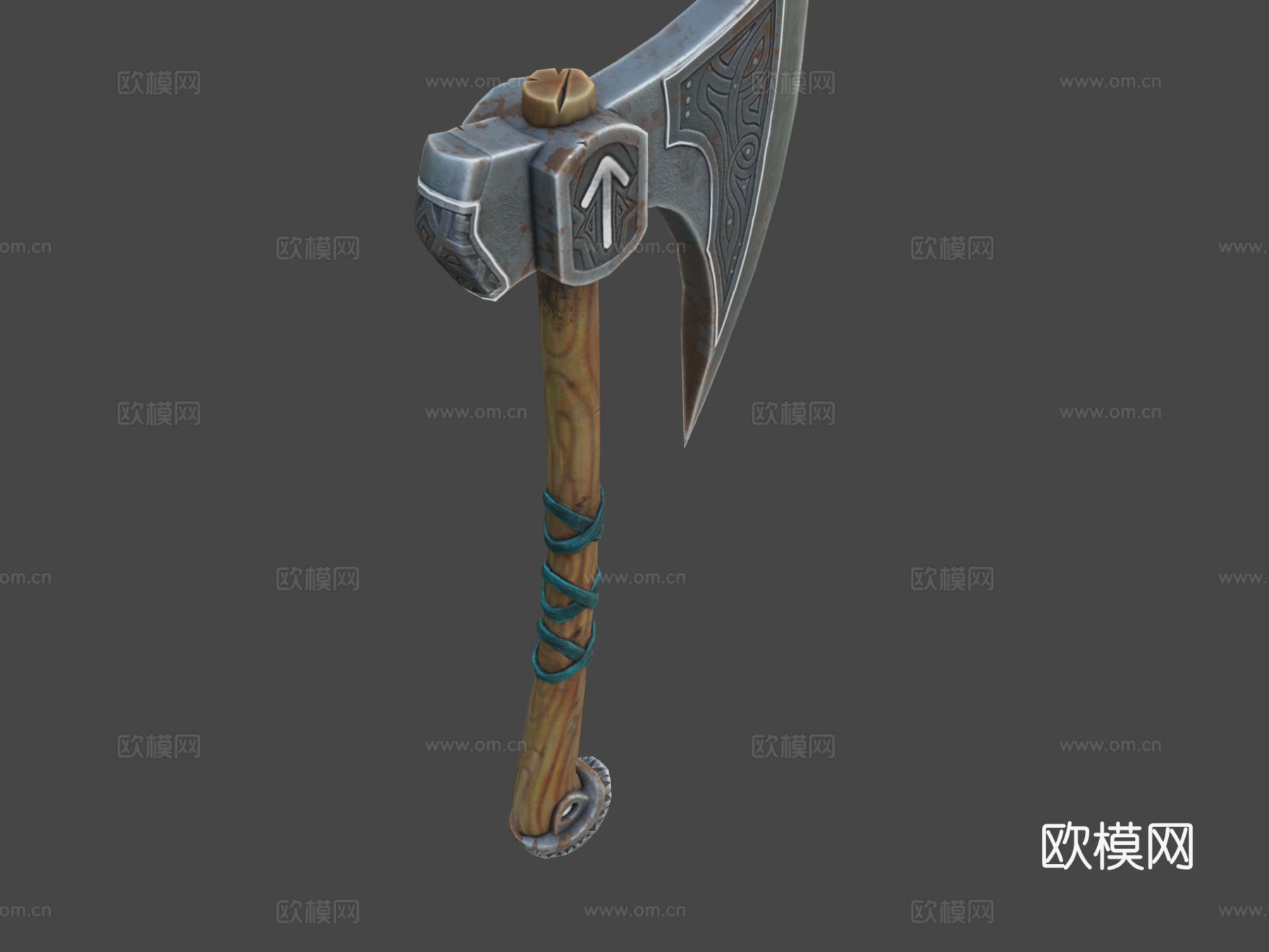 北欧战斧3d模型下载（渲染图5）