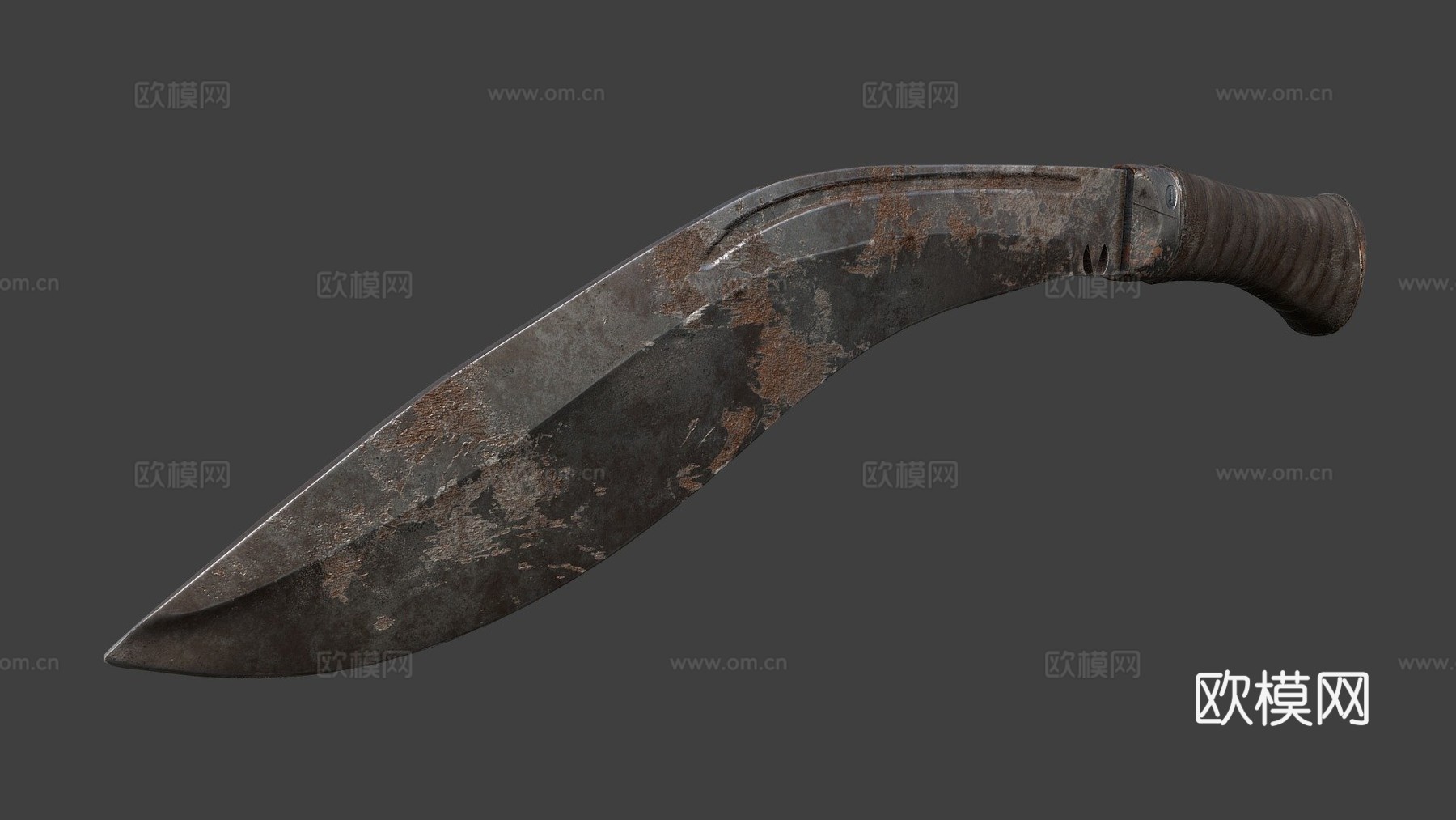 库克力弯刀3d模型下载（渲染图1）