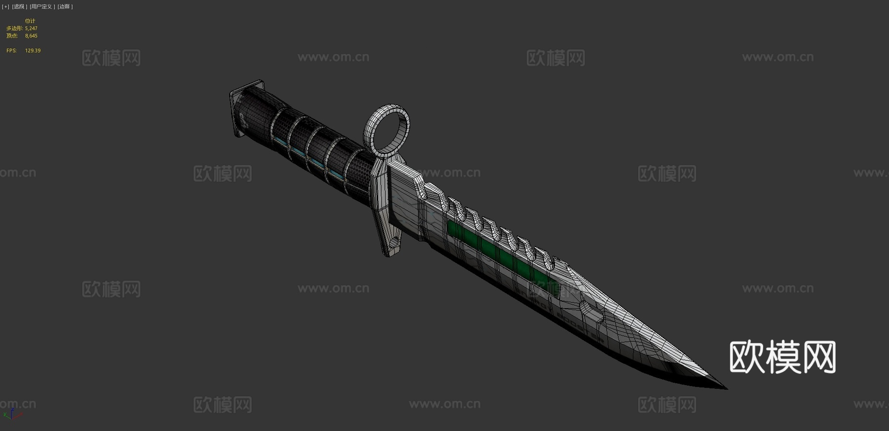 M9刺刀英勇3d模型下载（渲染图4）