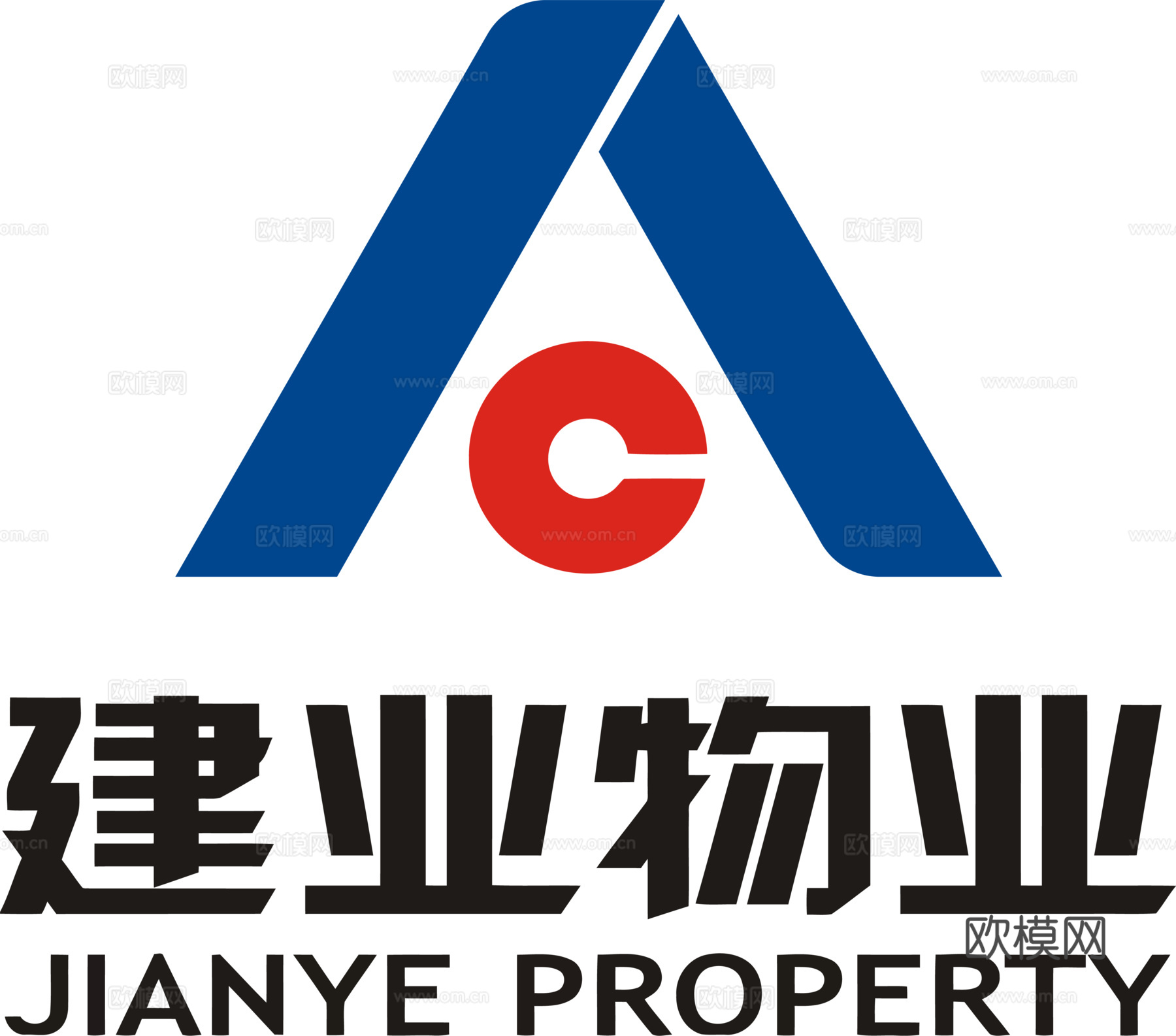 建业物业，物业管理logo