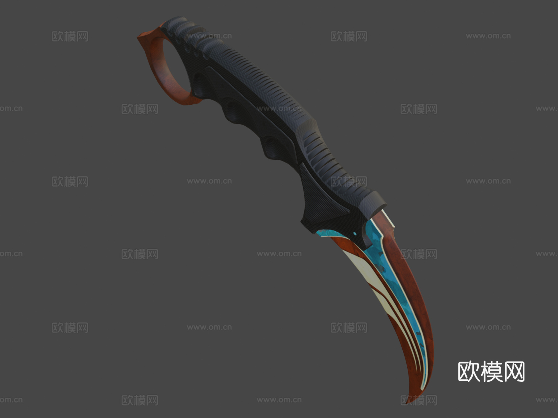 冰霜反叛爪刀3d模型下载（渲染图5）