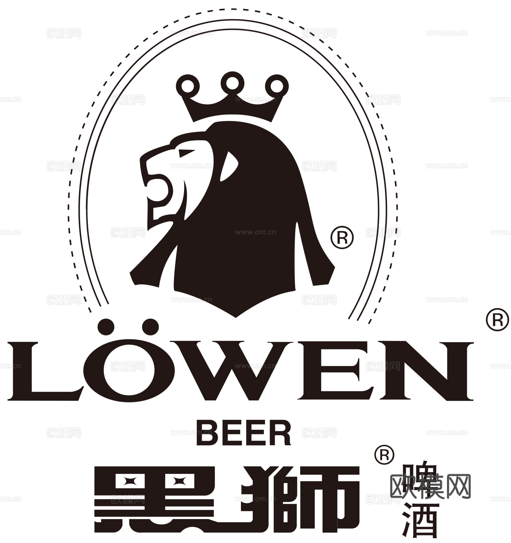 黑狮啤酒，啤酒品牌logo