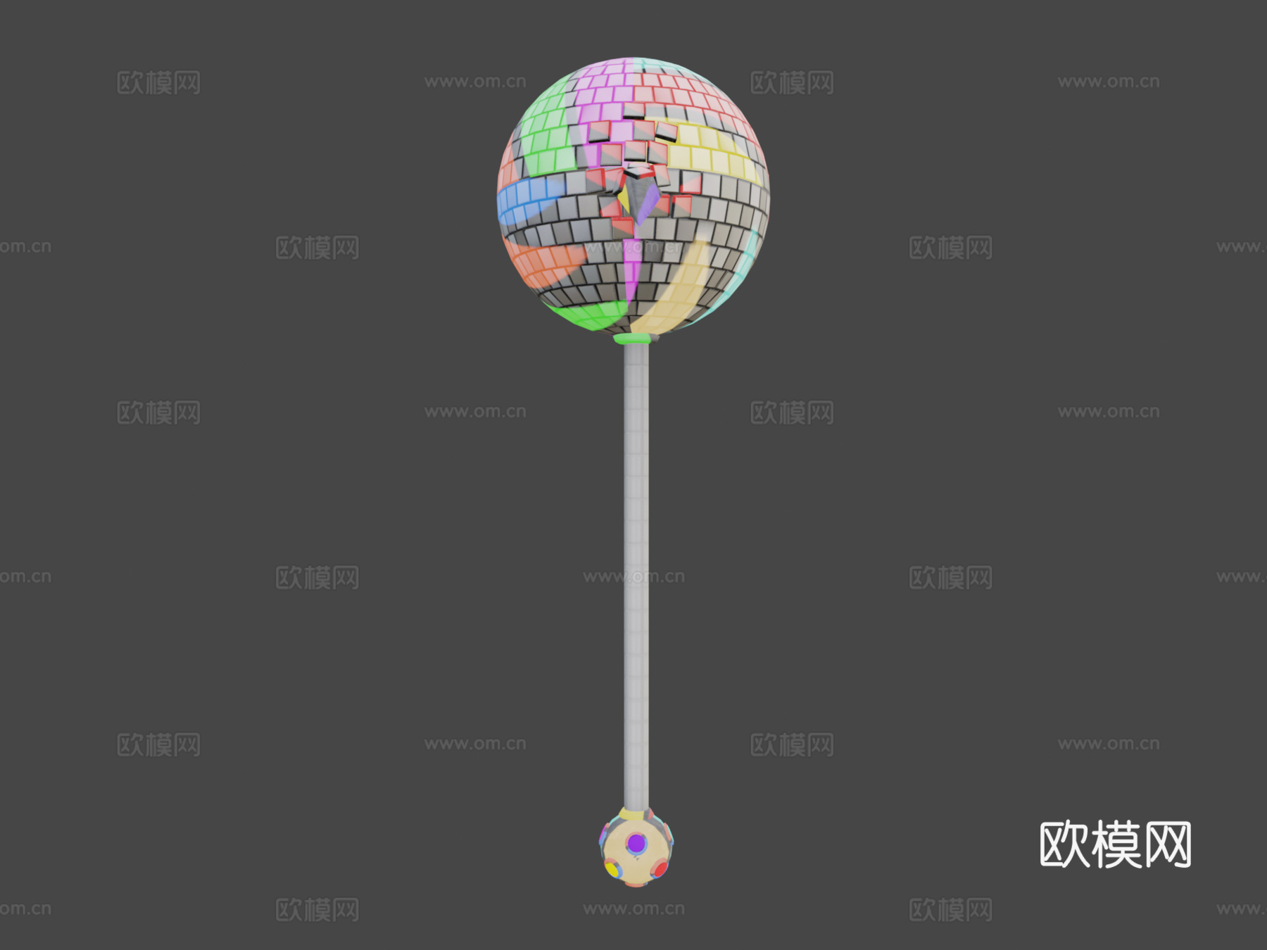 迪斯科斗殴收割工具3d模型下载（渲染图5）