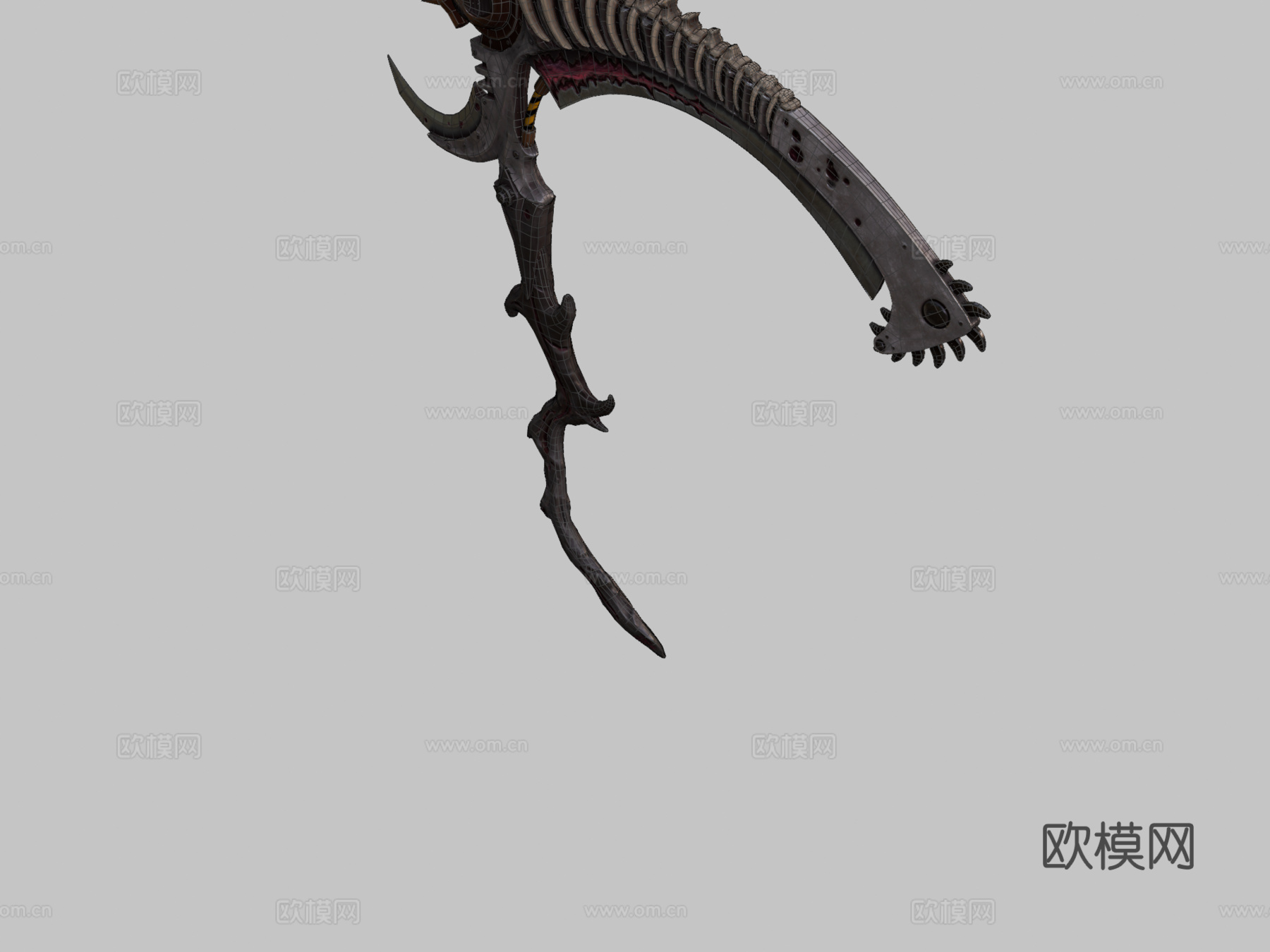 寂静莫塔里昂镰刀3d模型下载（渲染图2）
